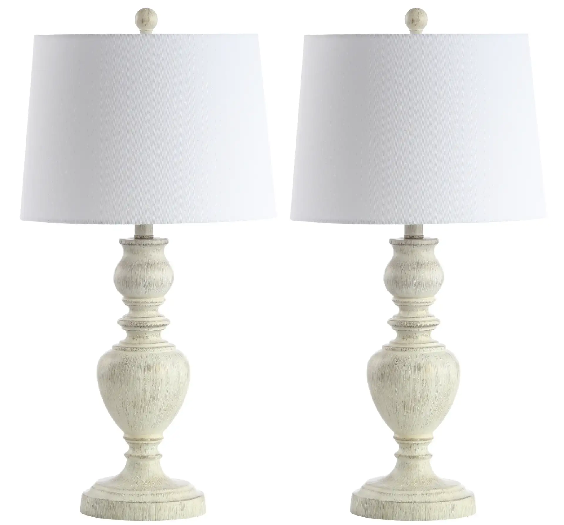 Zabi Table Lamp (Set Of 2) in White Washed, detail view