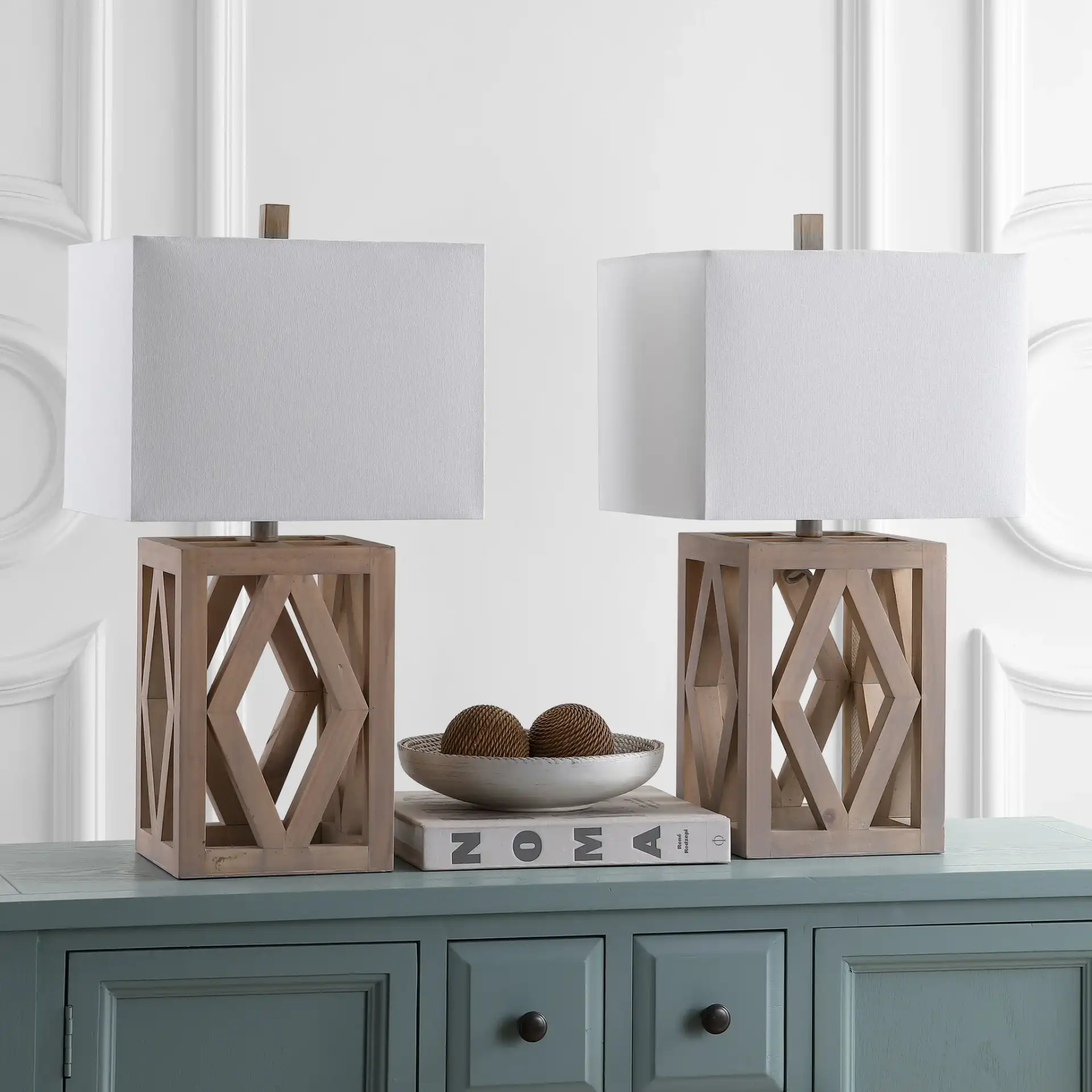 Turner Table Lamp (Set Of 2) in Brown in a styled room