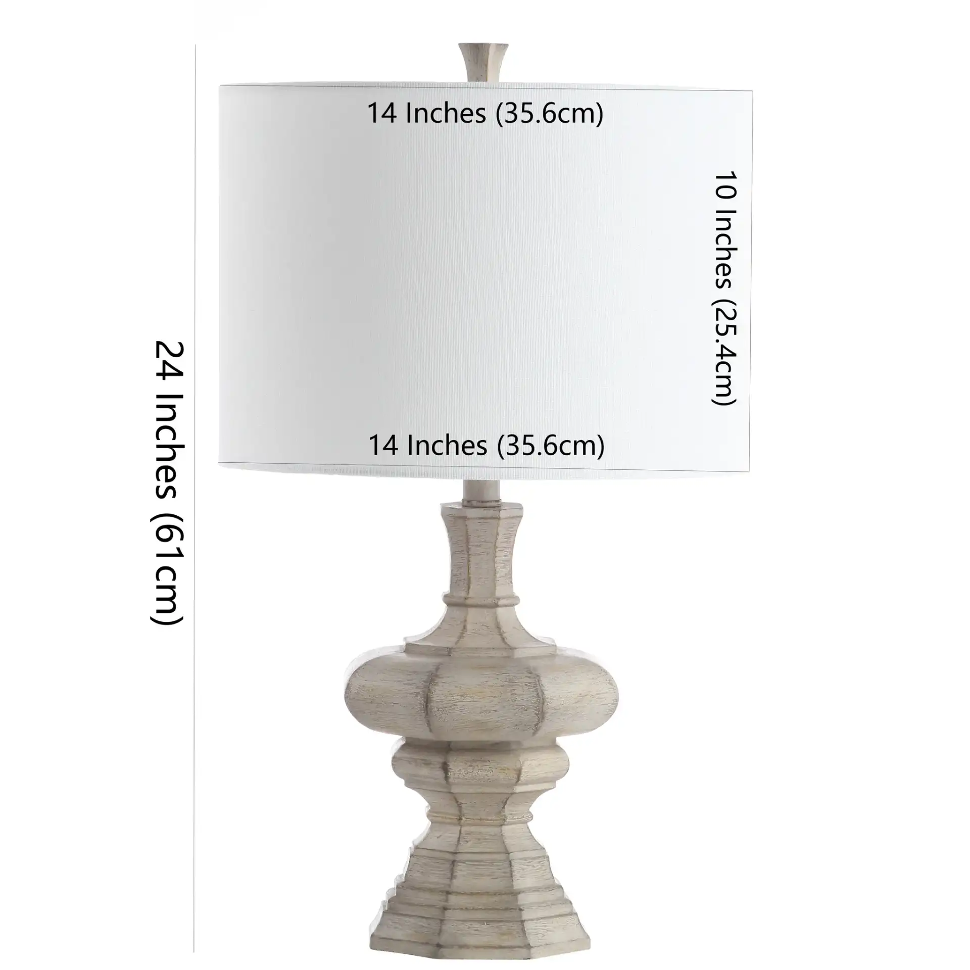 Melville Table Lamp (Set Of 2) in Gray Wash, detail view