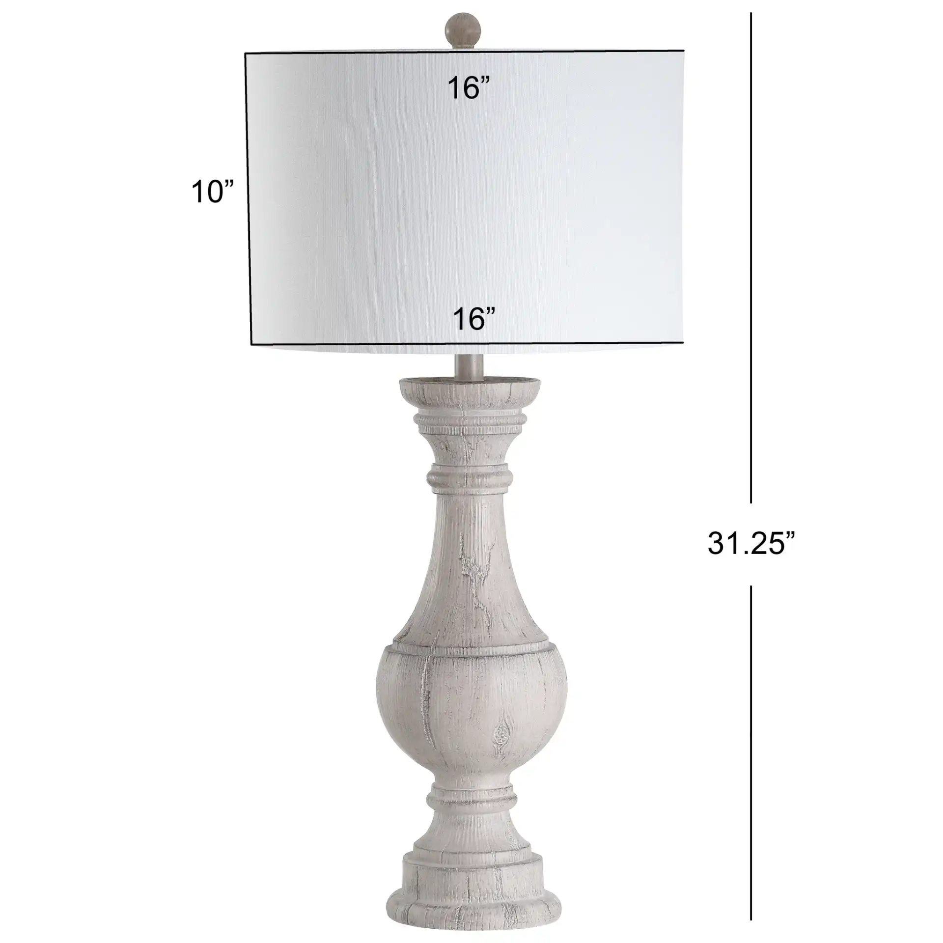 Savion Table Lamp (Set Of 2) in White Washed, detail view