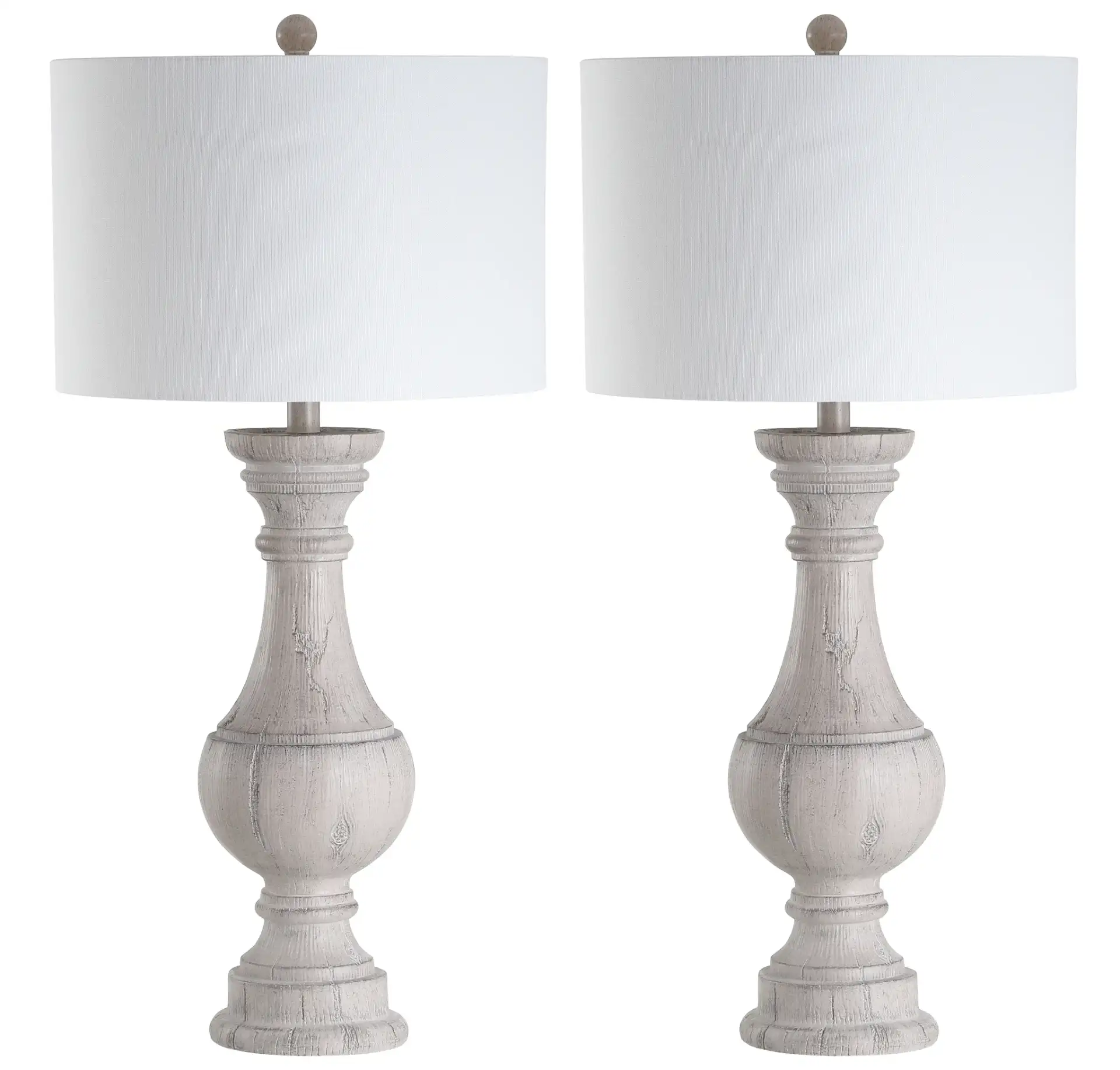 Savion Table Lamp (Set Of 2) in White Washed, detail view
