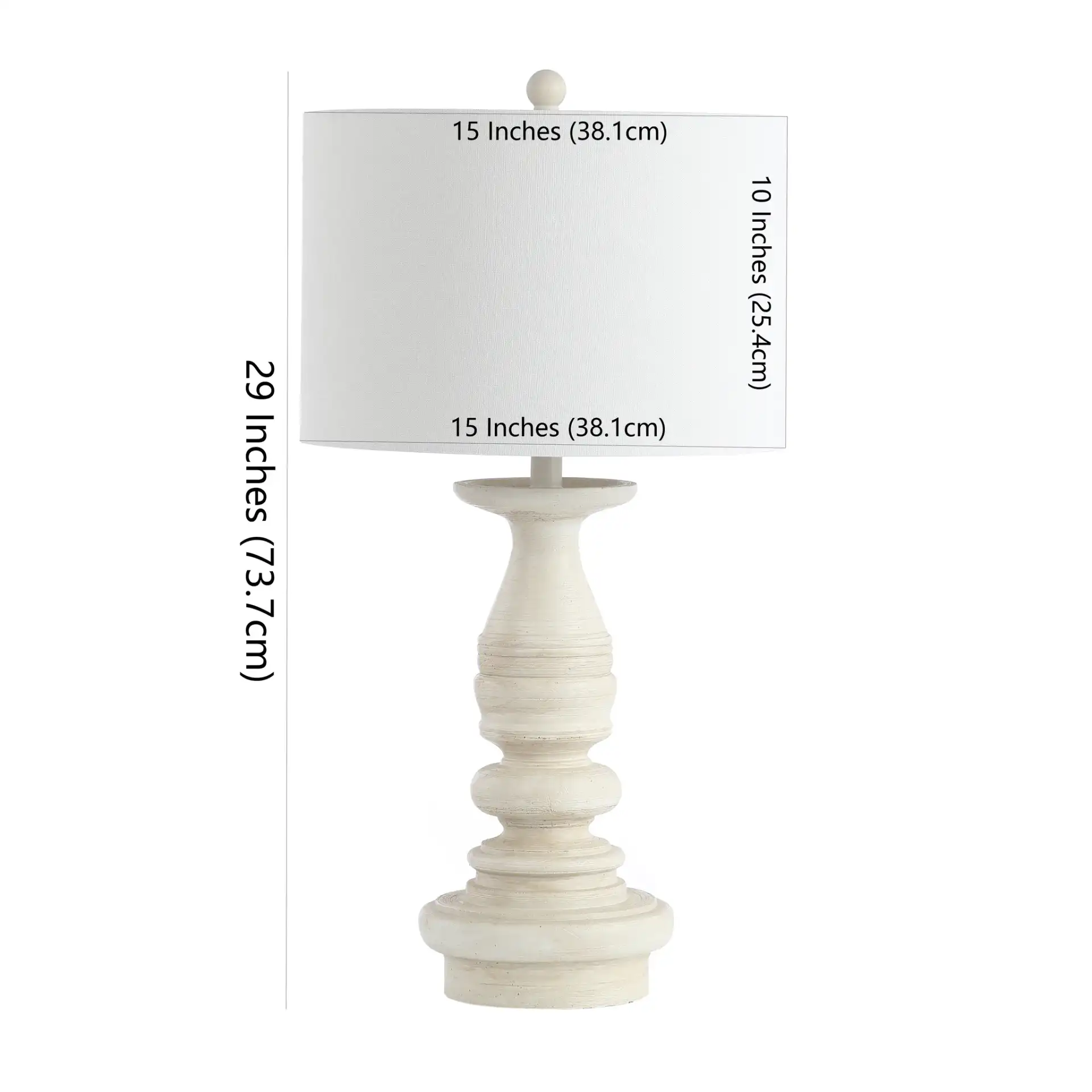 Jareth Table Lamp (Set Of 2) in White, detail view
