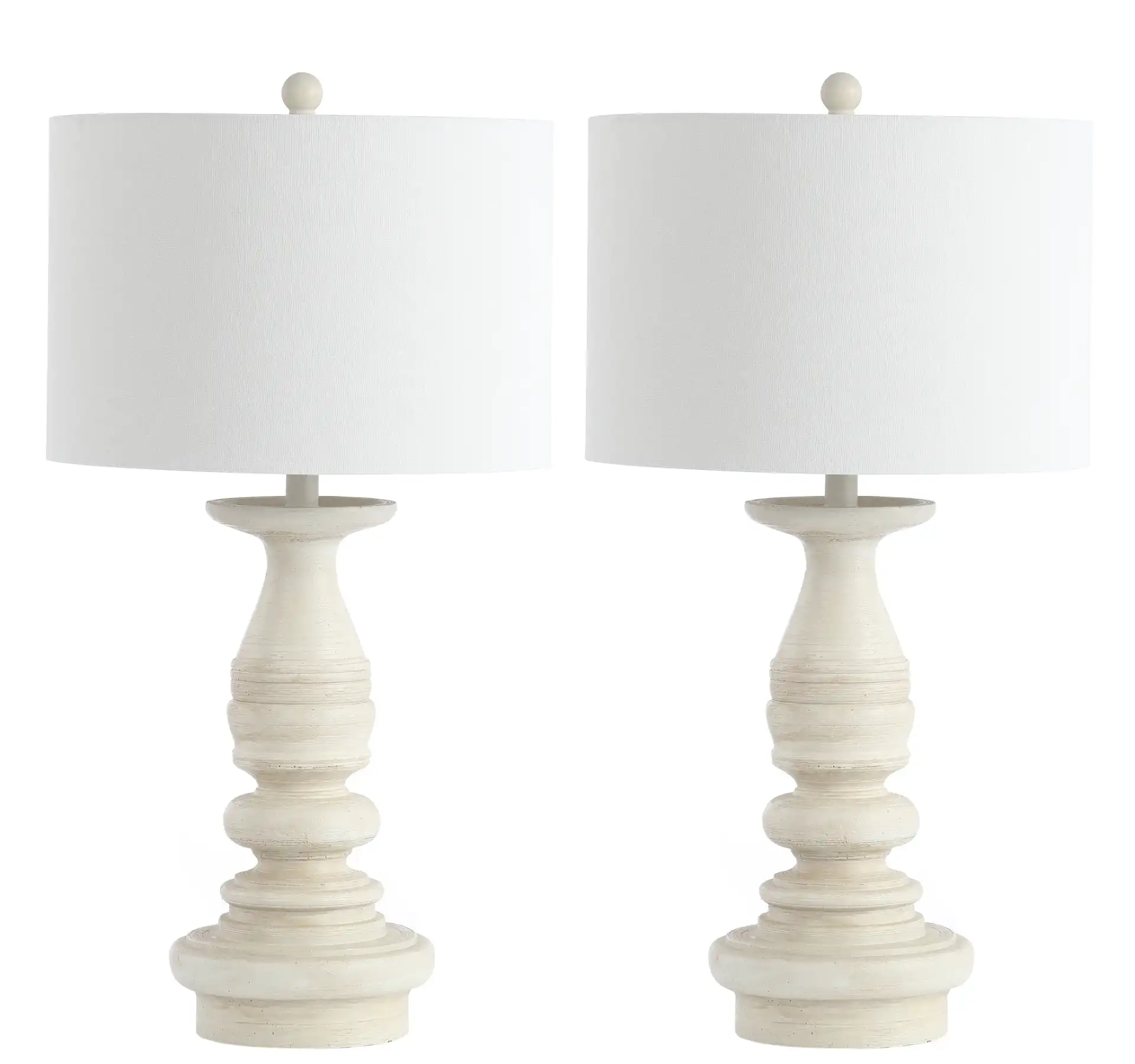 Jareth Table Lamp (Set Of 2) in White, detail view