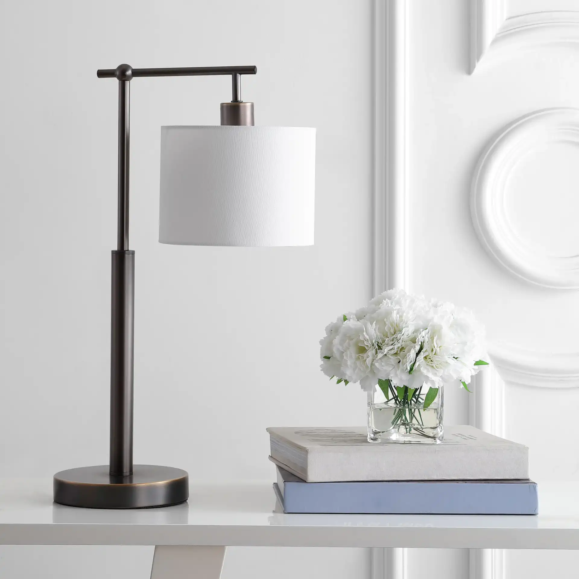 Harlan Table Lamp in Brown in a styled room