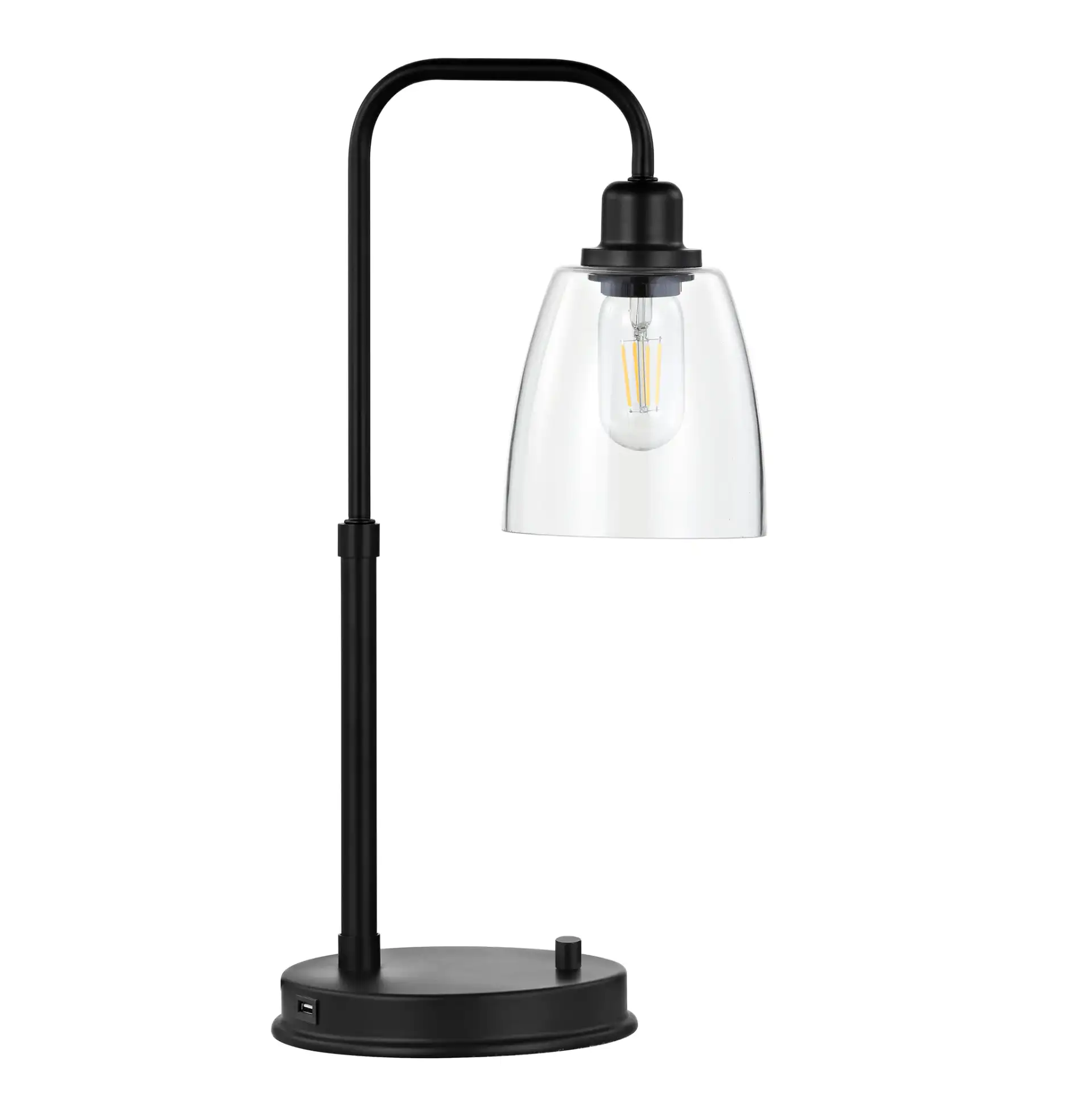 Kashton Task Table Lamp in Black, detail view