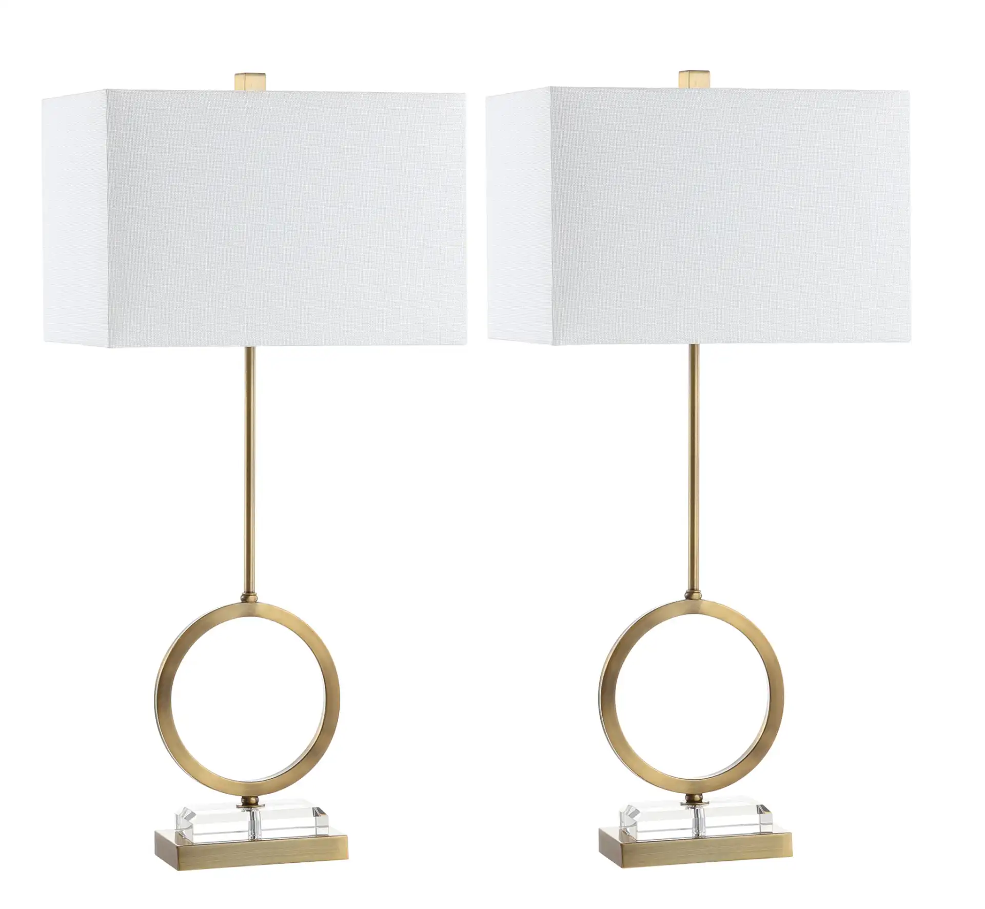 Kaden Table Lamp (Set Of 2) in Clear / Brass, detail view