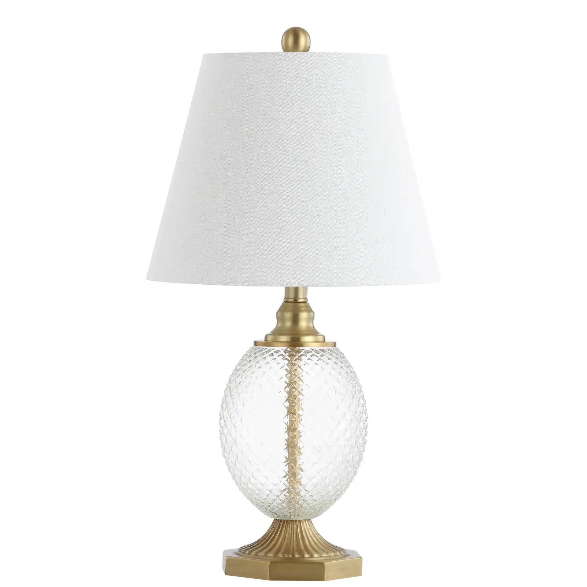 Kaiden Table Lamp in Brass / Clear, detail view
