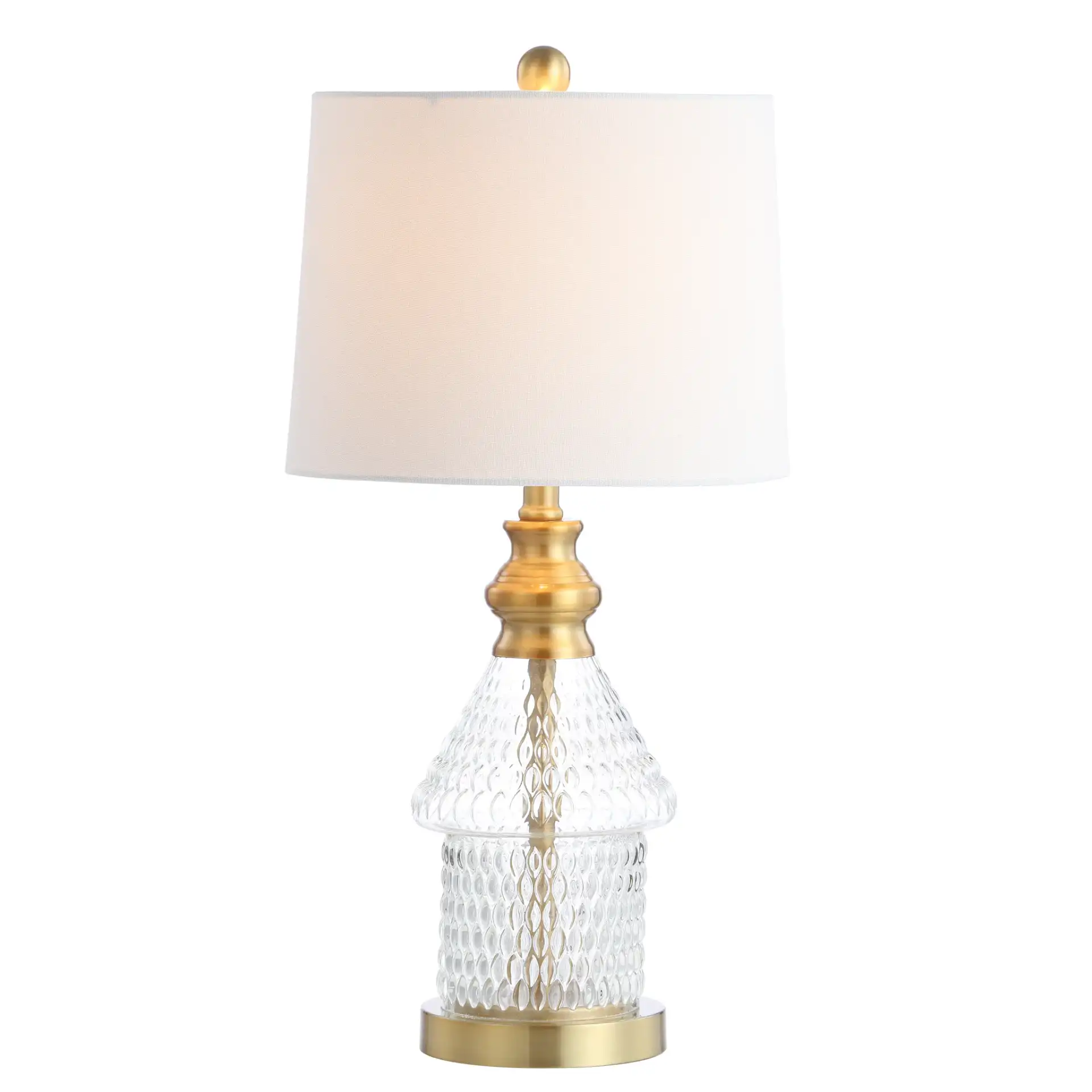 Camden Table Lamp in Brass / Clear