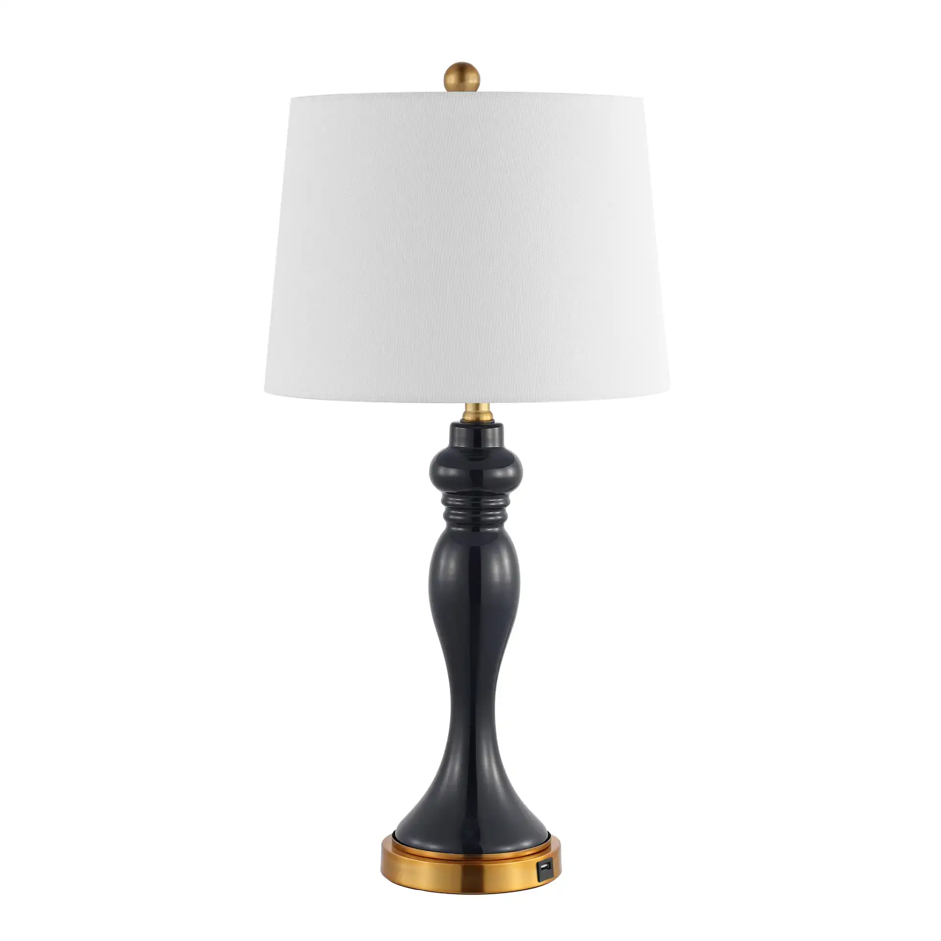 Cayson Table Lamp in Navy Blue, detail view