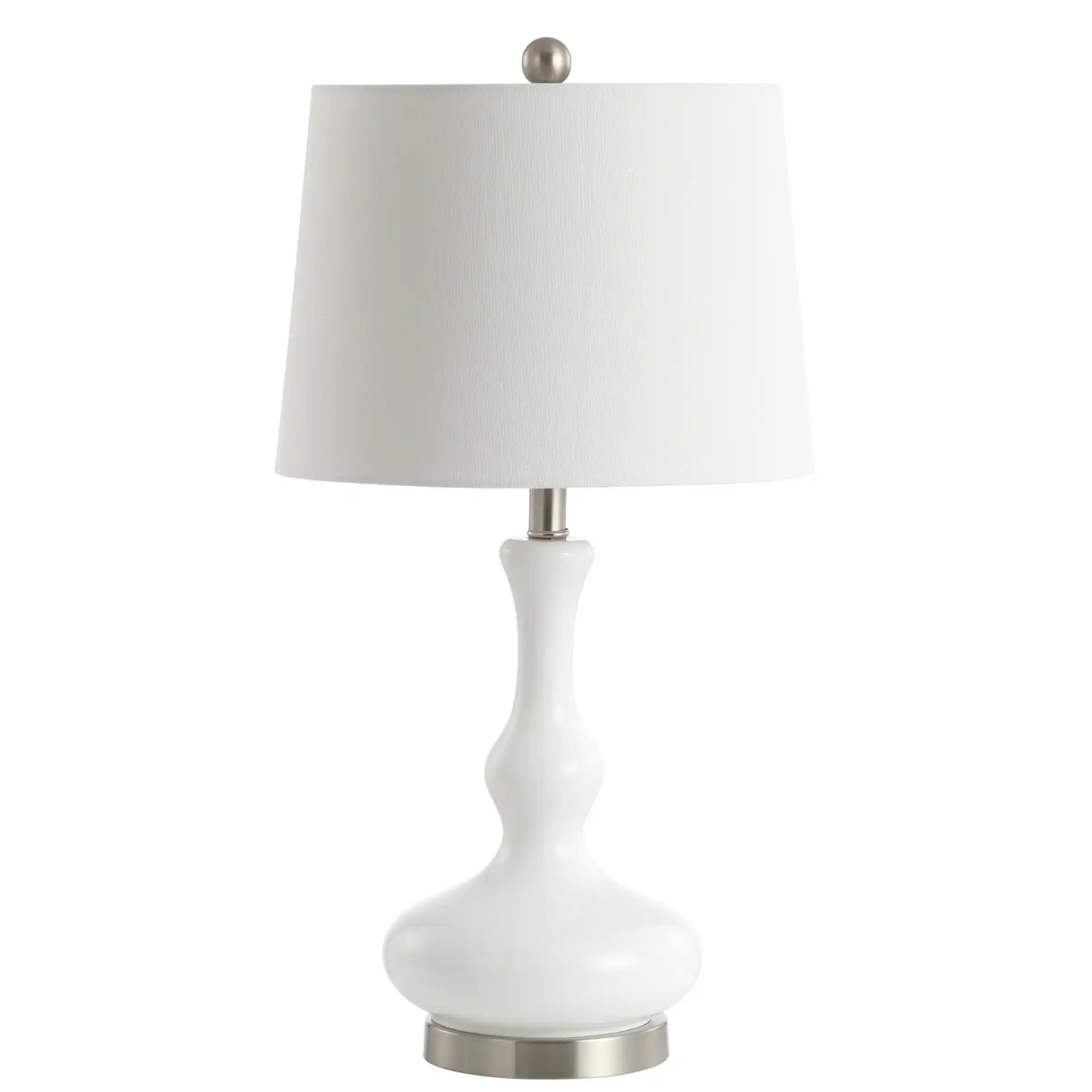Kellen Table Lamp in White / Silver, detail view