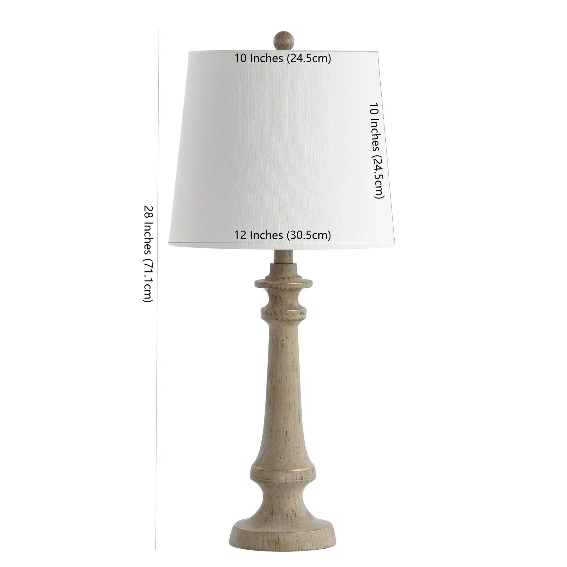 Rhett Table Lamp in Antique Brown, detail view