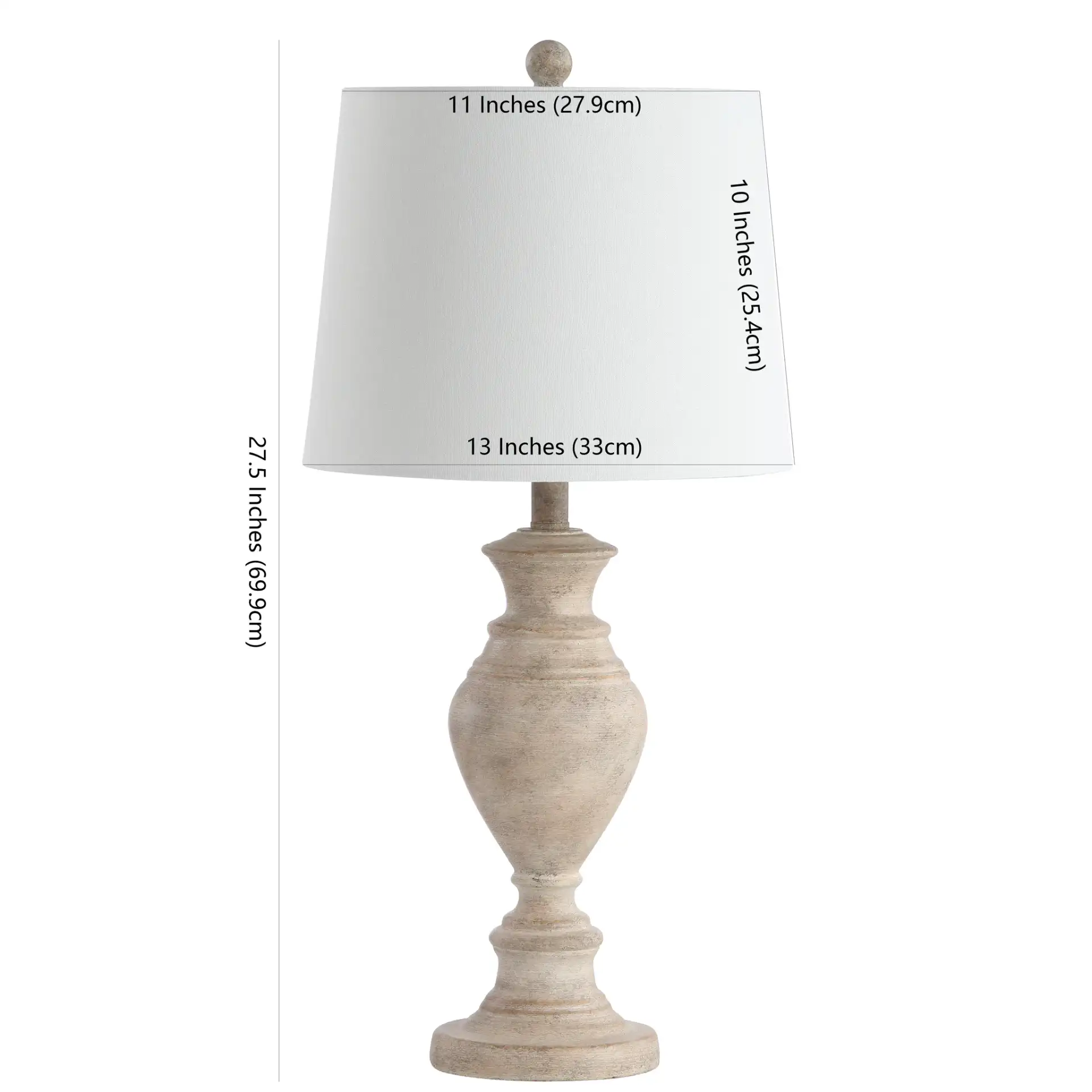 Kyler Table Lamp in Brown, detail view