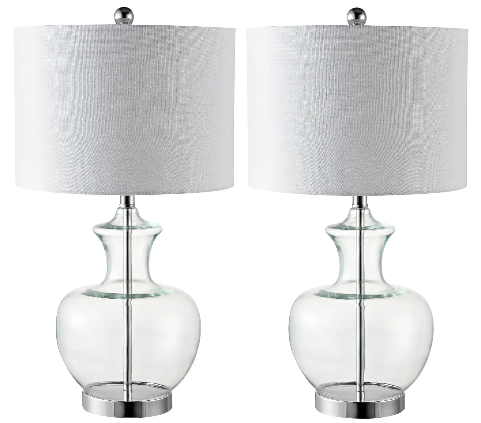 Bilsor Table Lamp (Set Of 2) in Clear / Chrome, detail view
