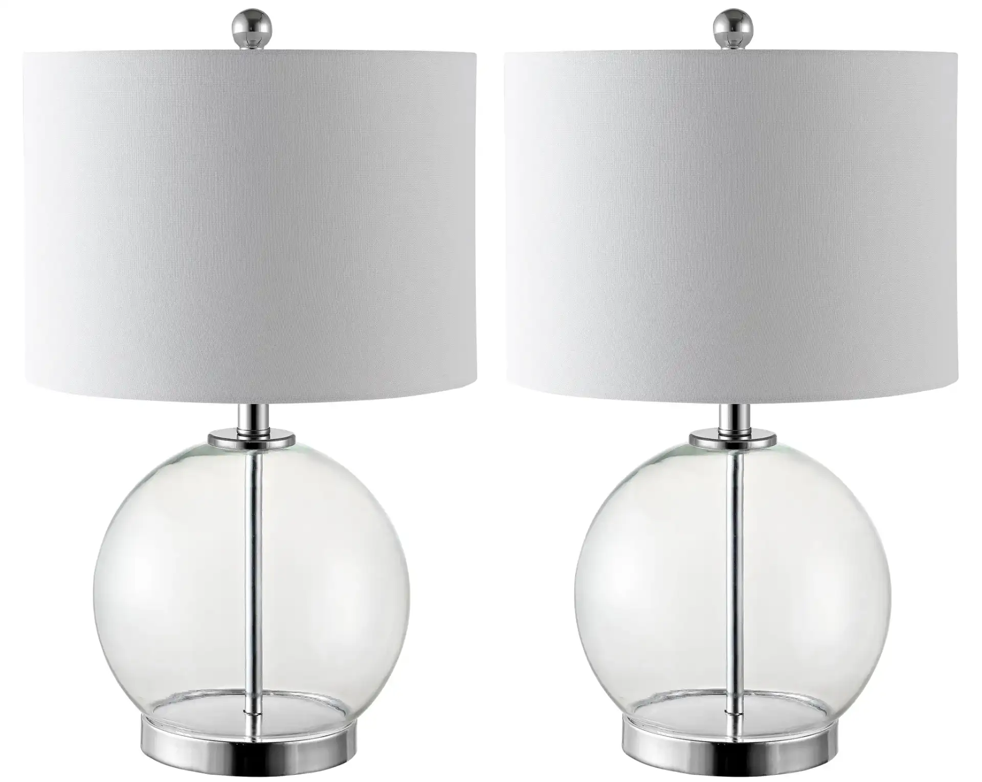Lonni Table Lamp (Set Of 2) in Clear / Chrome, detail view
