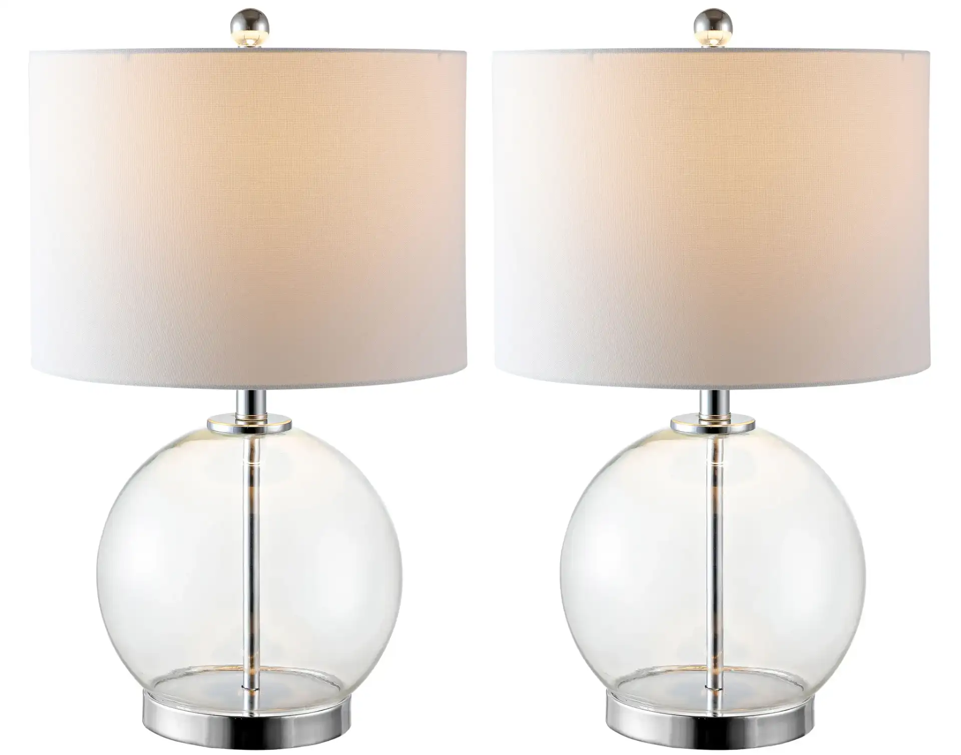 Lonni Table Lamp (Set Of 2) in Clear / Chrome