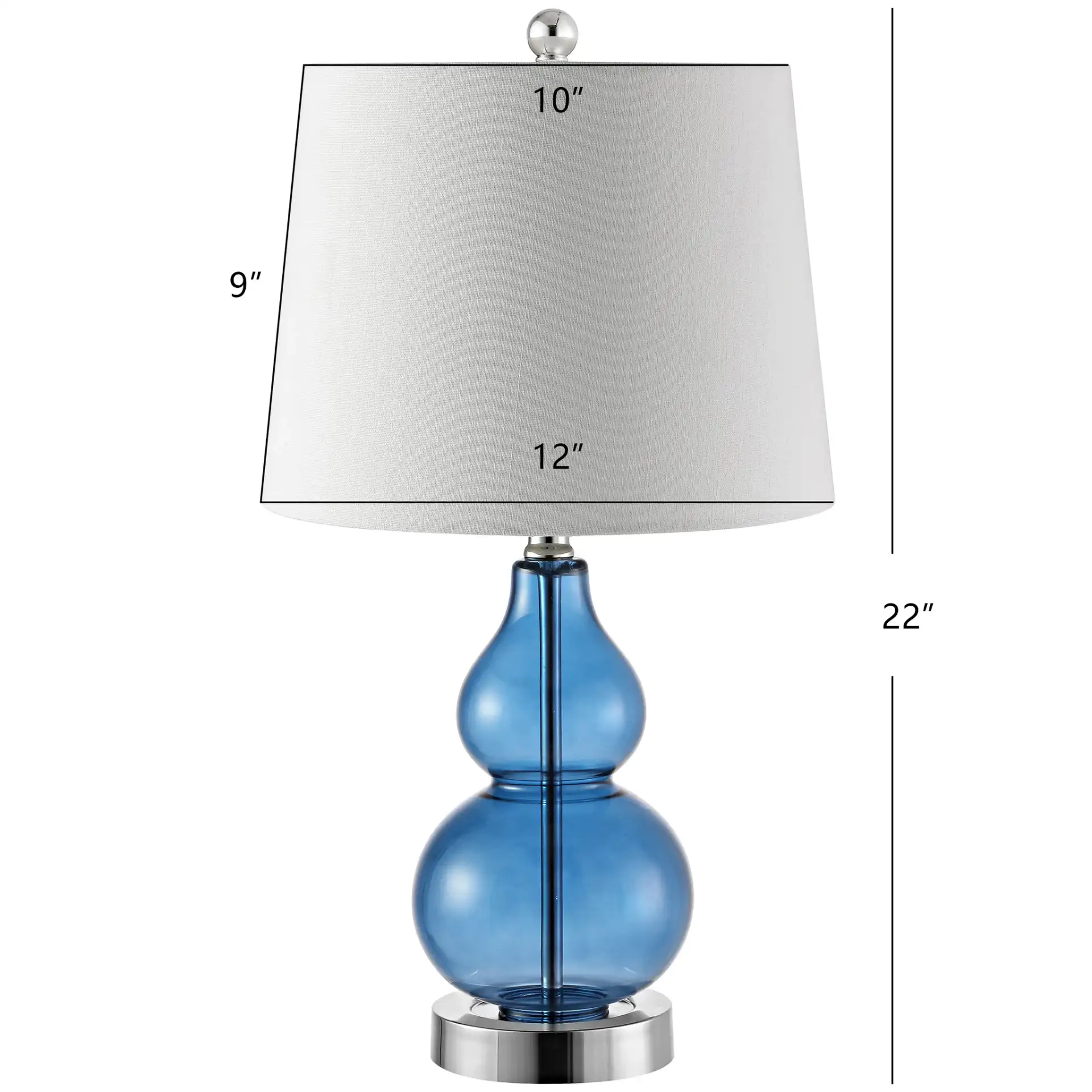 Brisor Table Lamp (Set Of 2) in Blue, detail view
