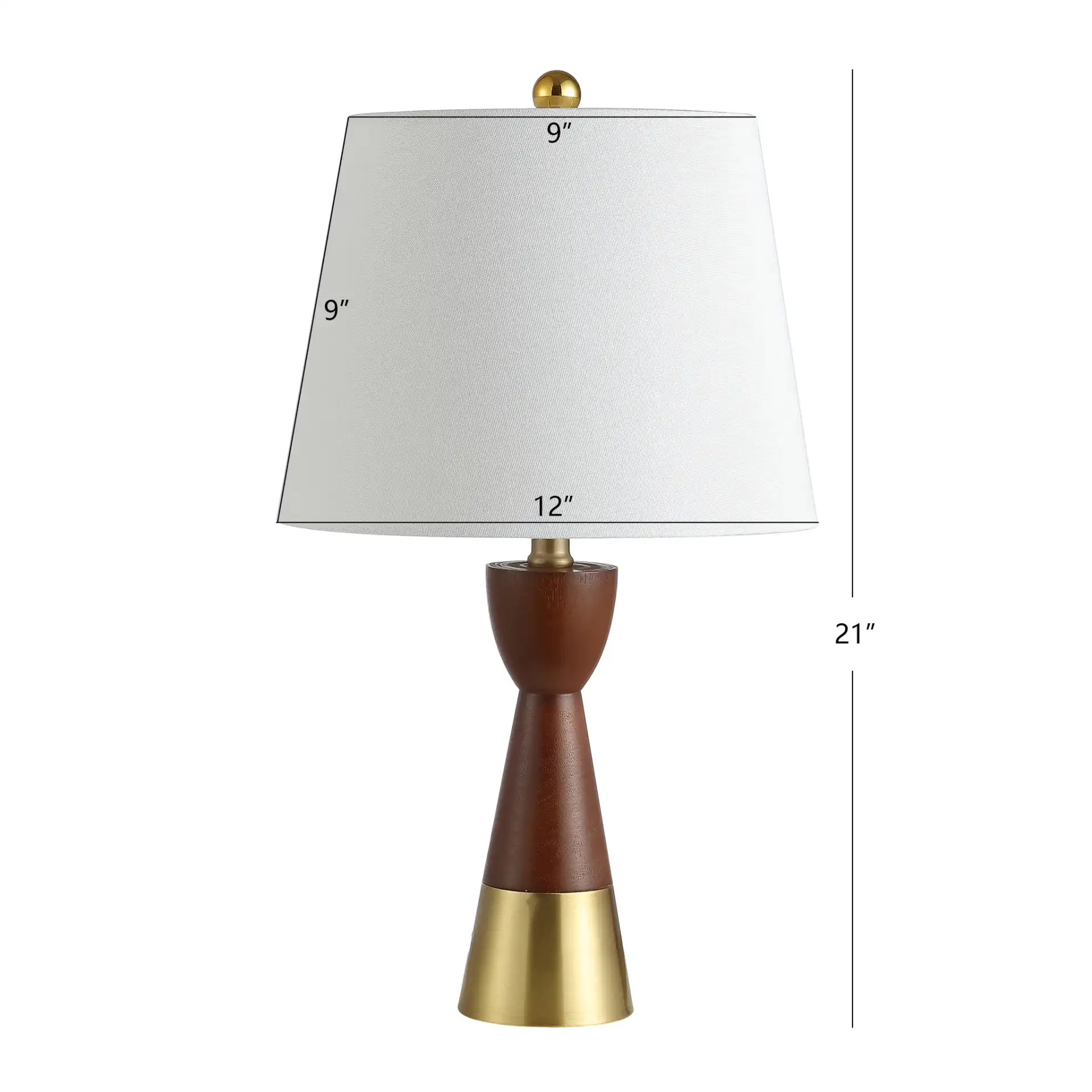 Renni Table Lamp (Set of 2) in Brown / Brass Gold, detail view