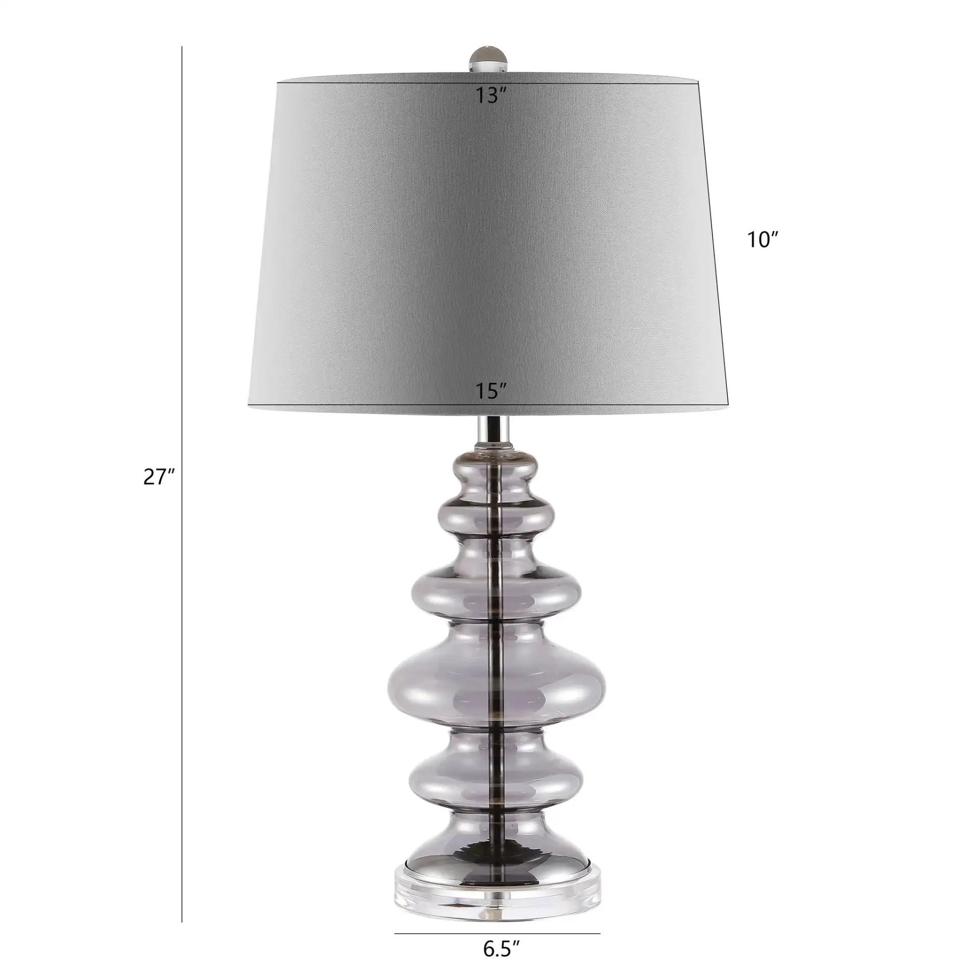 Orien Table Lamp in Gray, detail view