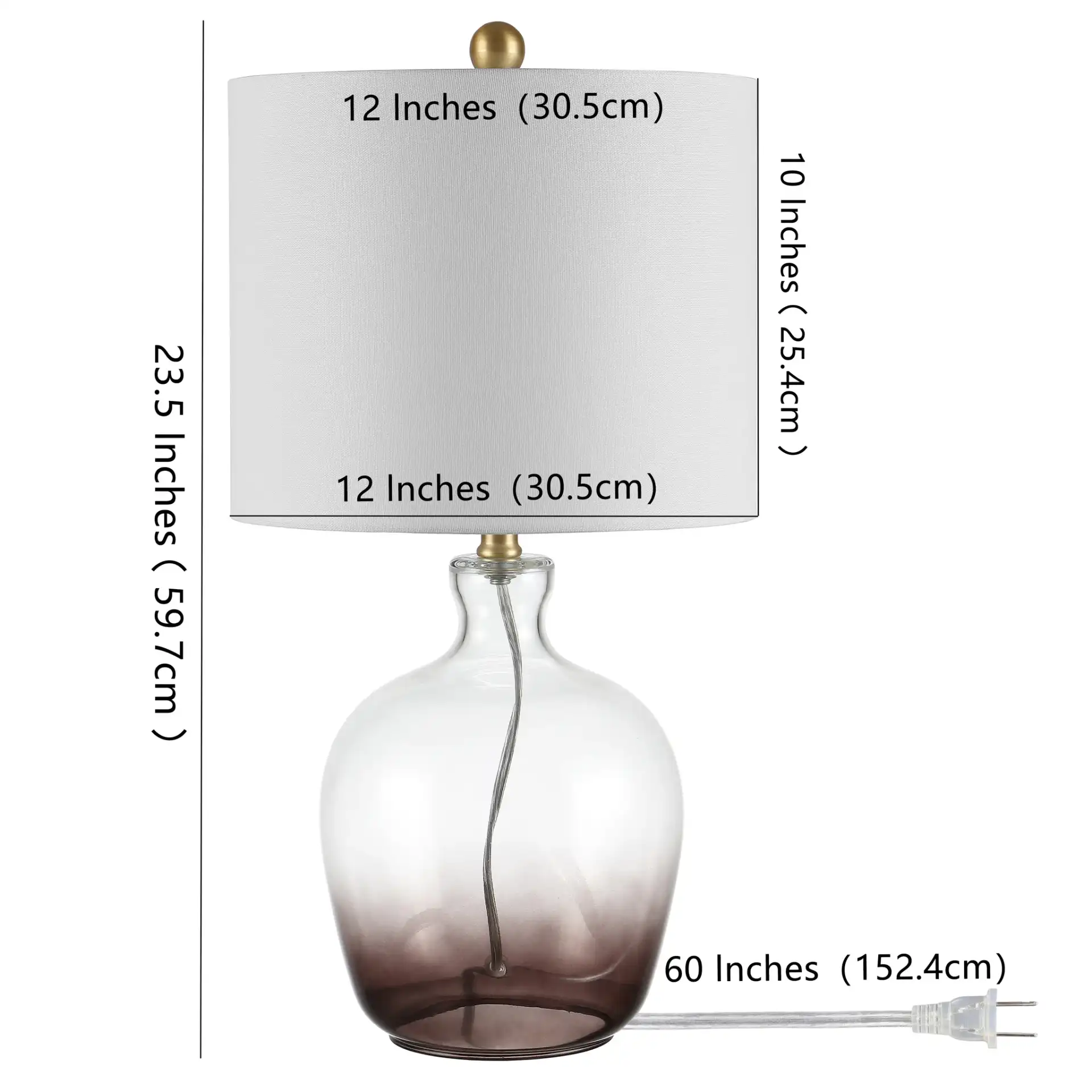 Remzi Table Lamp in Ombre Gray, detail view