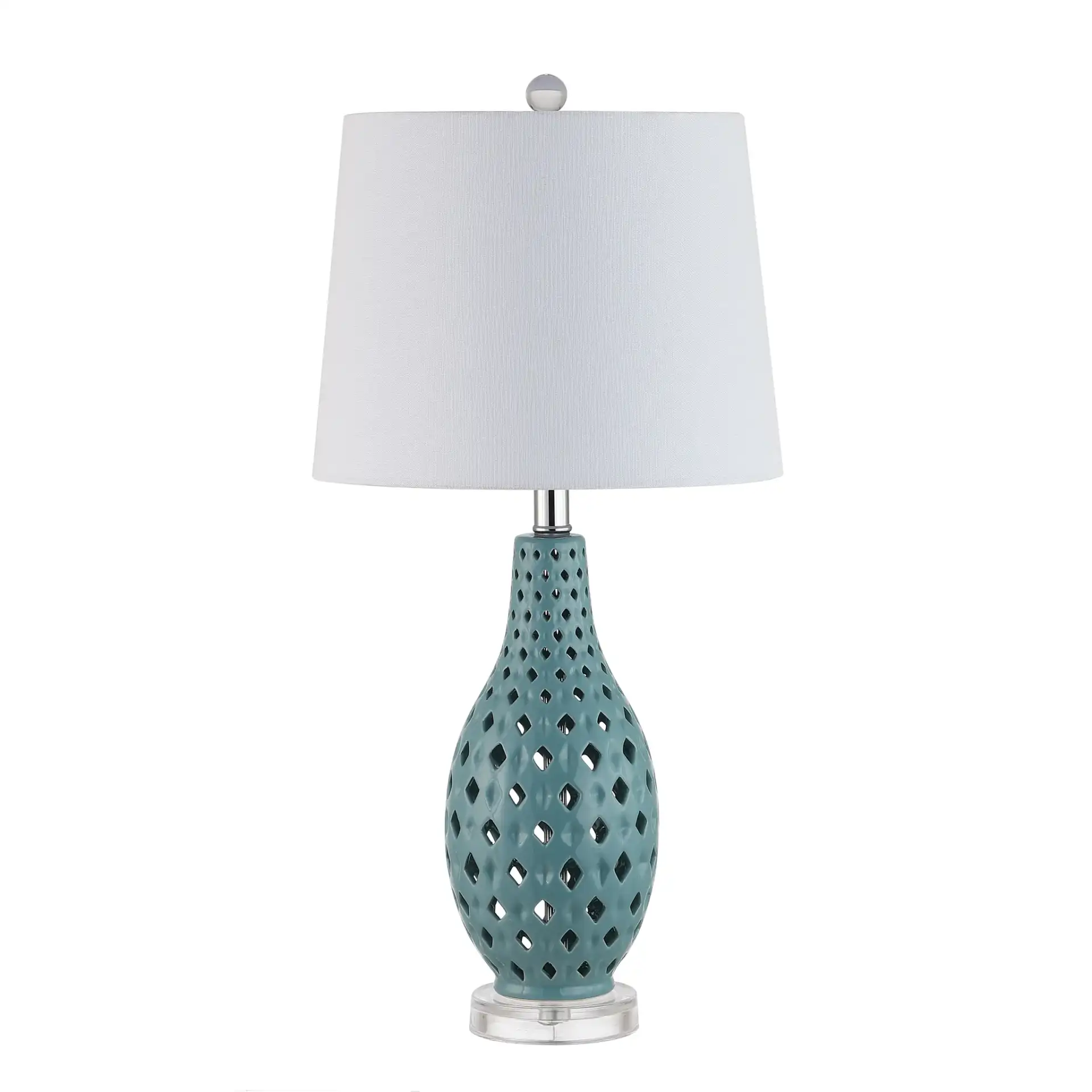 Harlem Table Lamp in Navy Blue, detail view