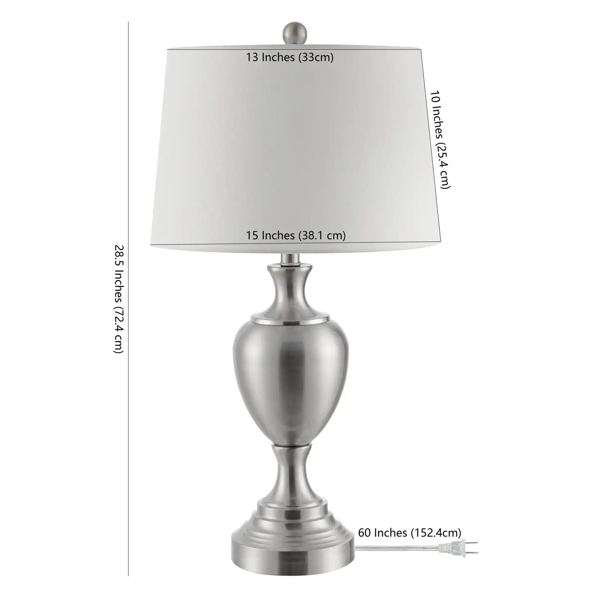 Poppy Table Lamp in Brass, detail view
