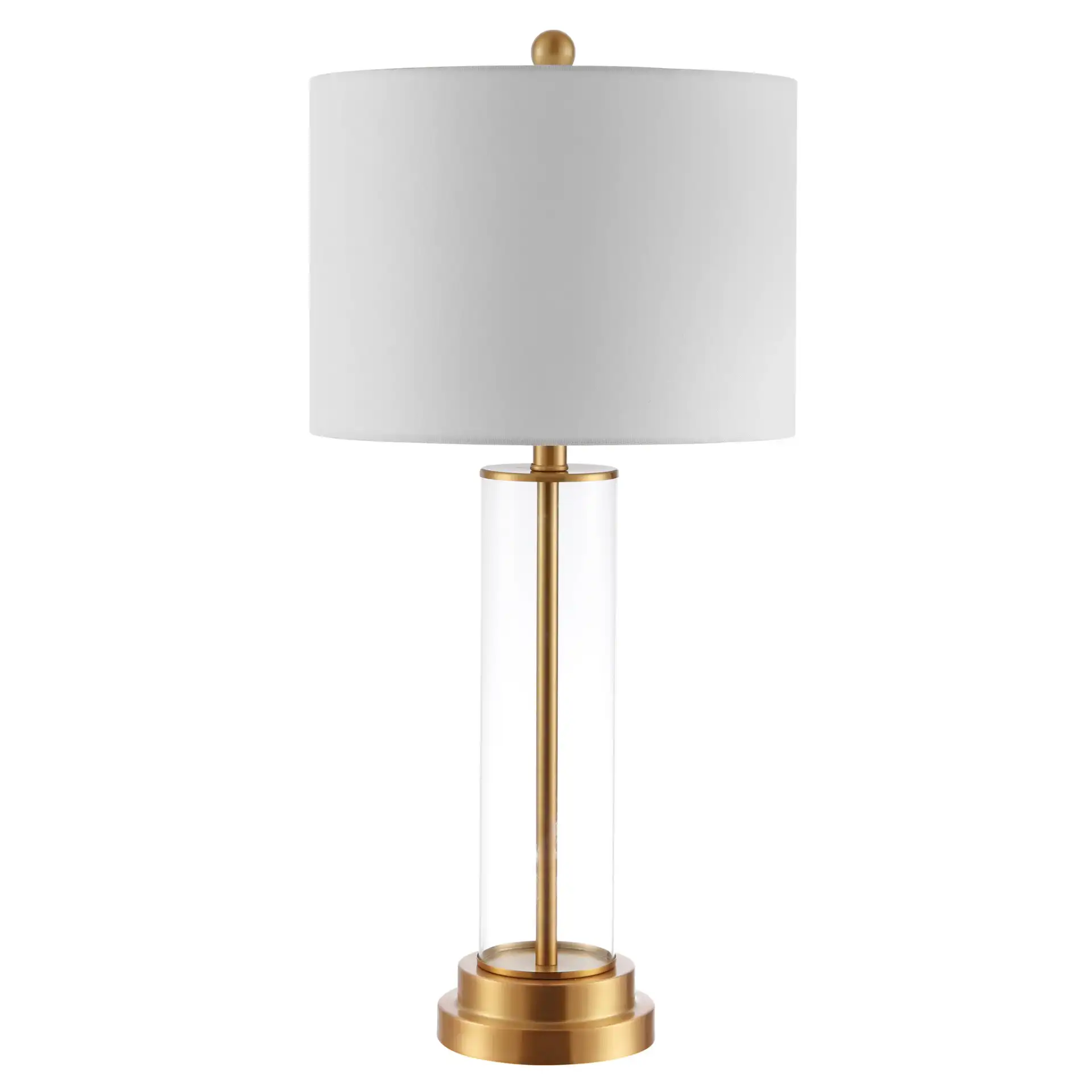 Cassian Table Lamp in Clear / Brass, detail view