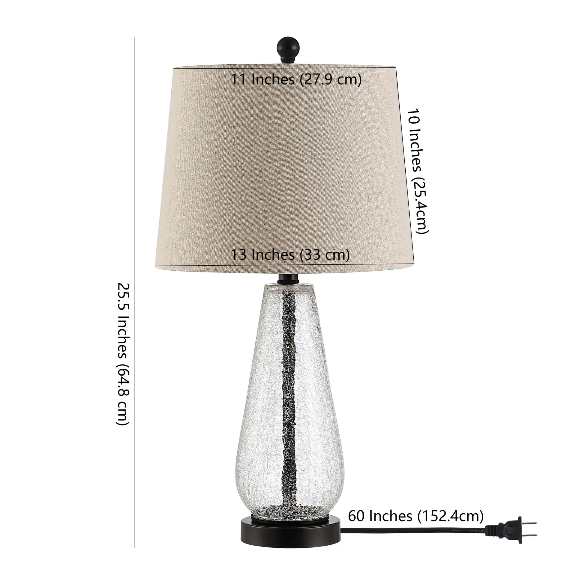 Naila Table Lamp in Clear / Bronze, detail view