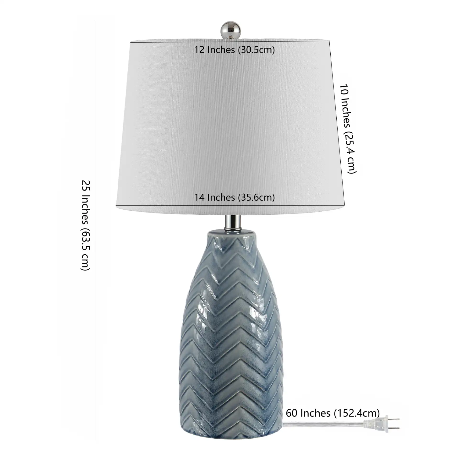 Naji Table Lamp in Blue Gray, detail view