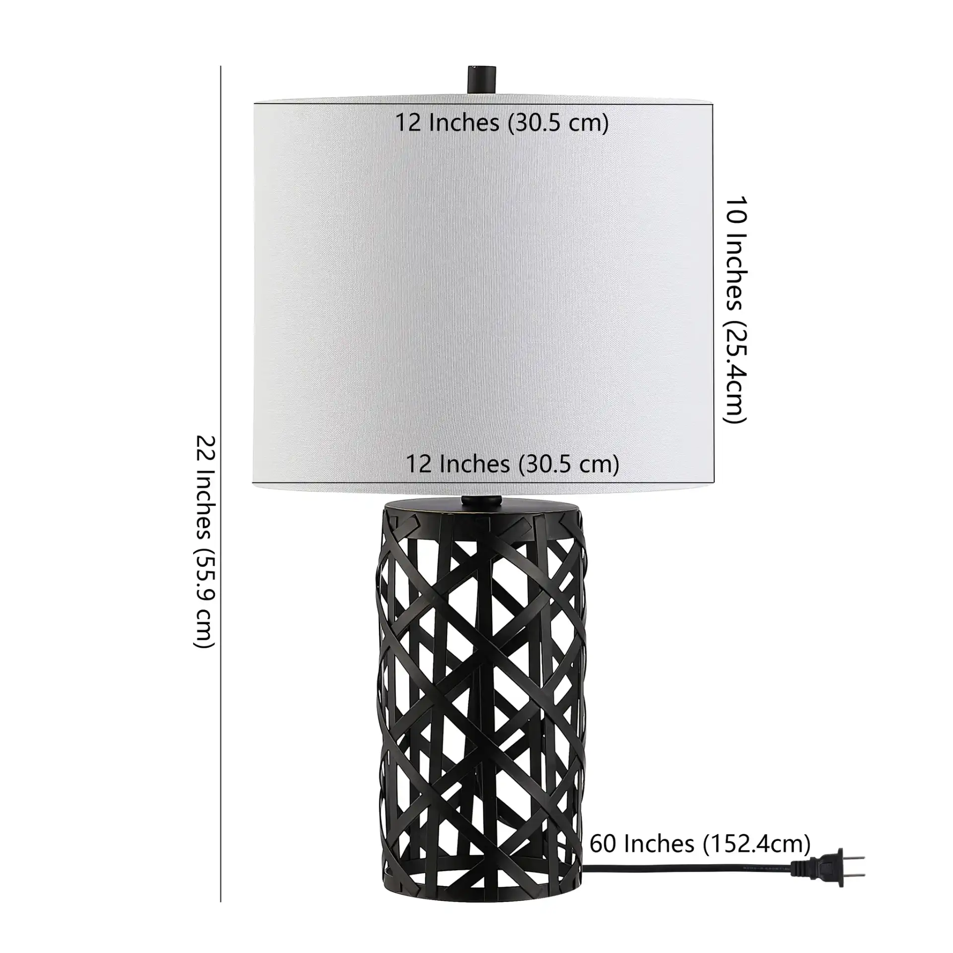 Berny Table Lamp in Black, detail view