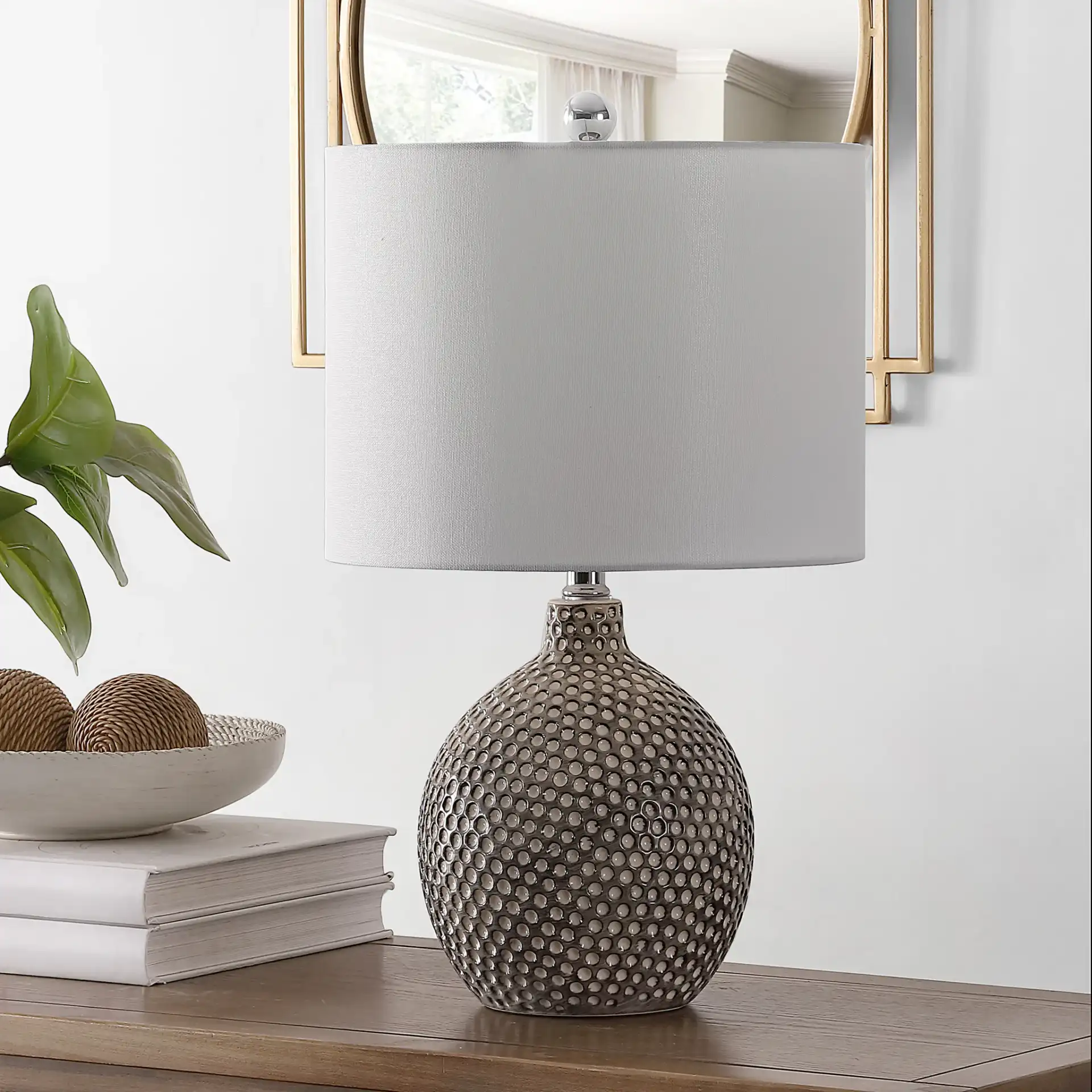 Breeda Table Lamp in Ivory in a styled room