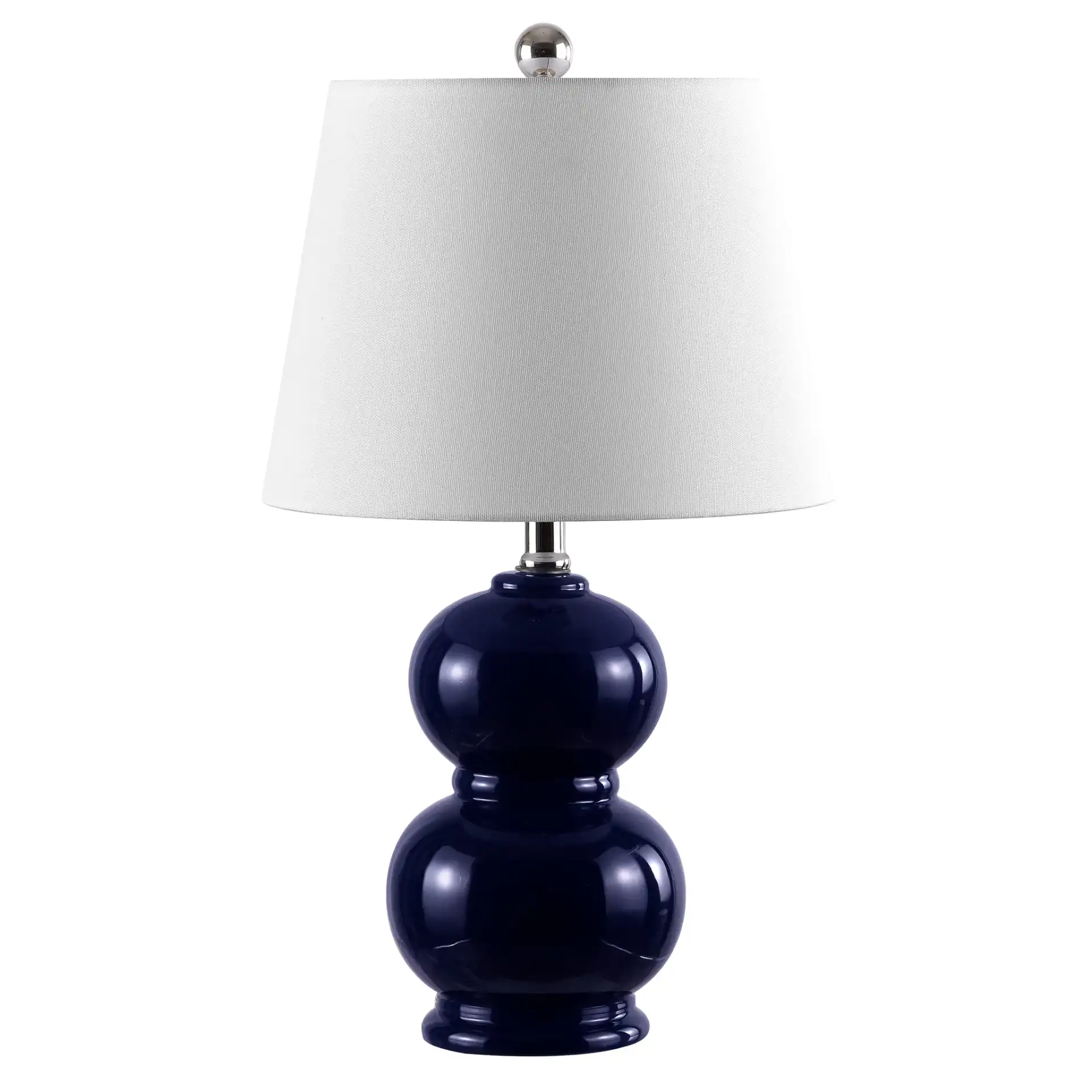 Everlee Table Lamp in Navy Blue, detail view