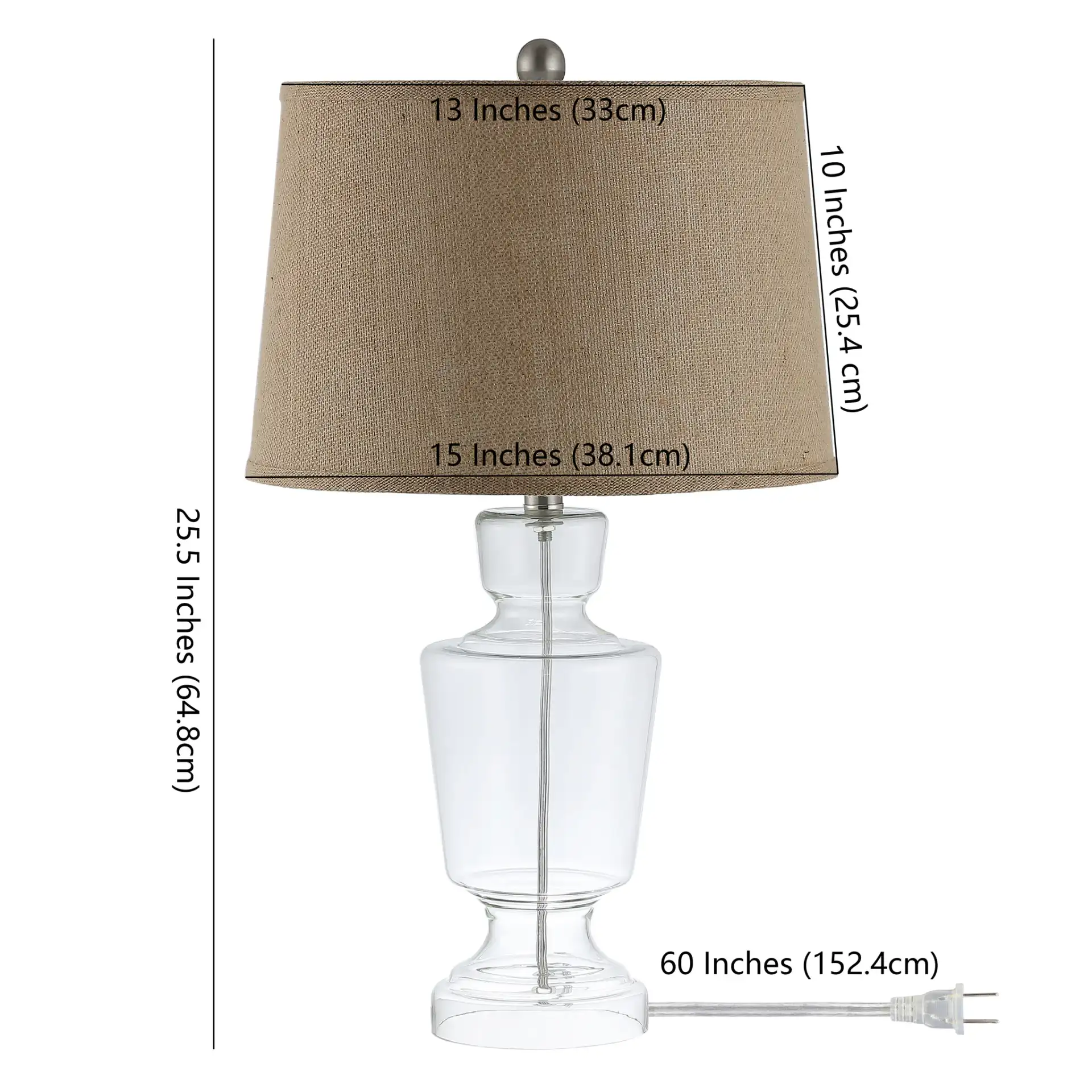 Amby Table Lamp (Set Of 2) in Clear, detail view