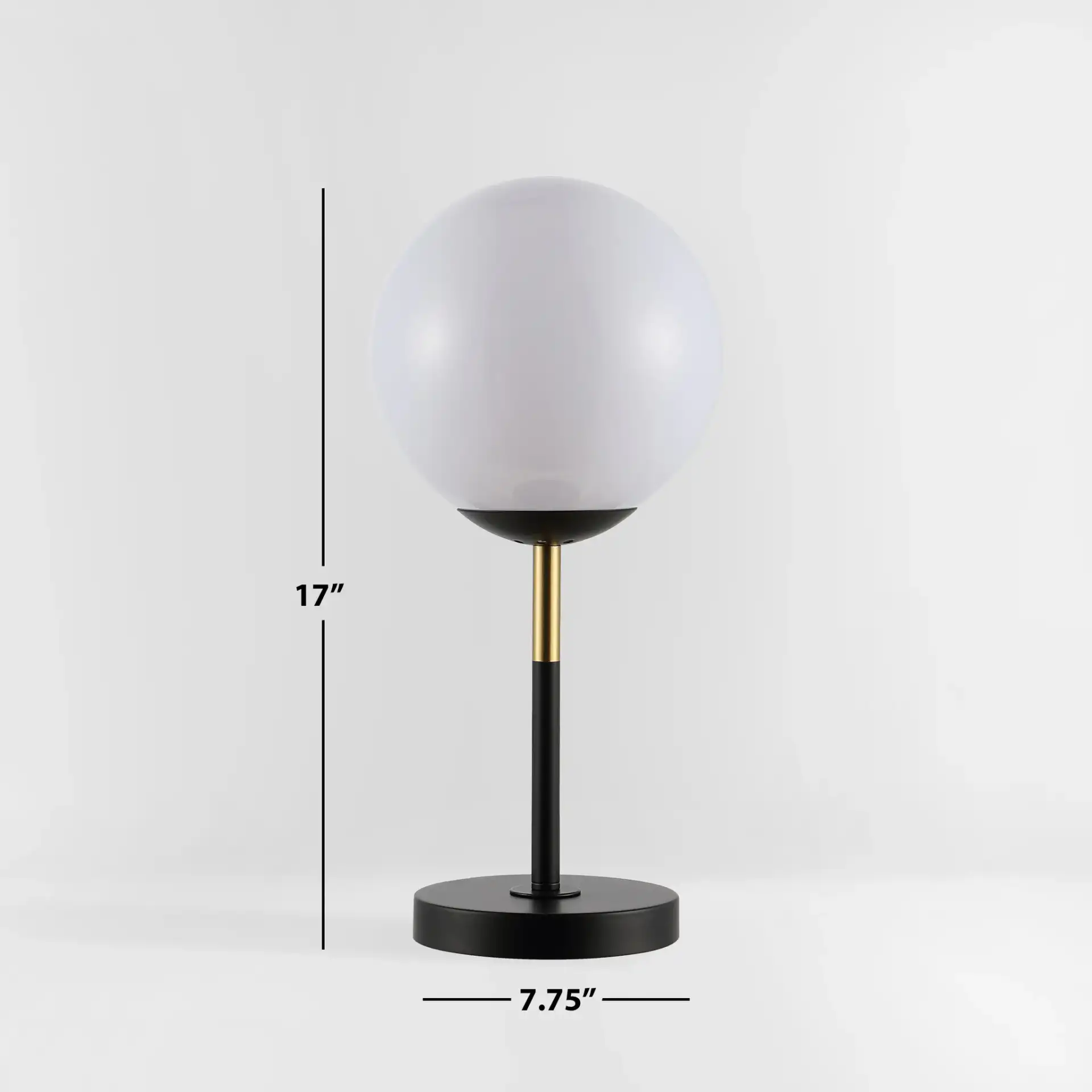 Gemini Table Lamp in Black / Gold, detail view
