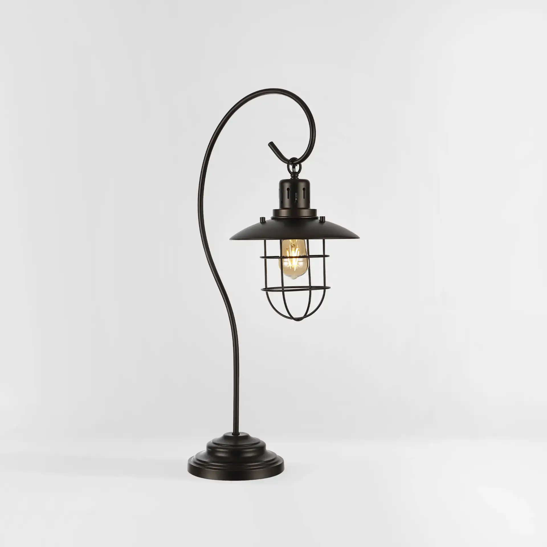 Nora Table Lamp in Black, detail view