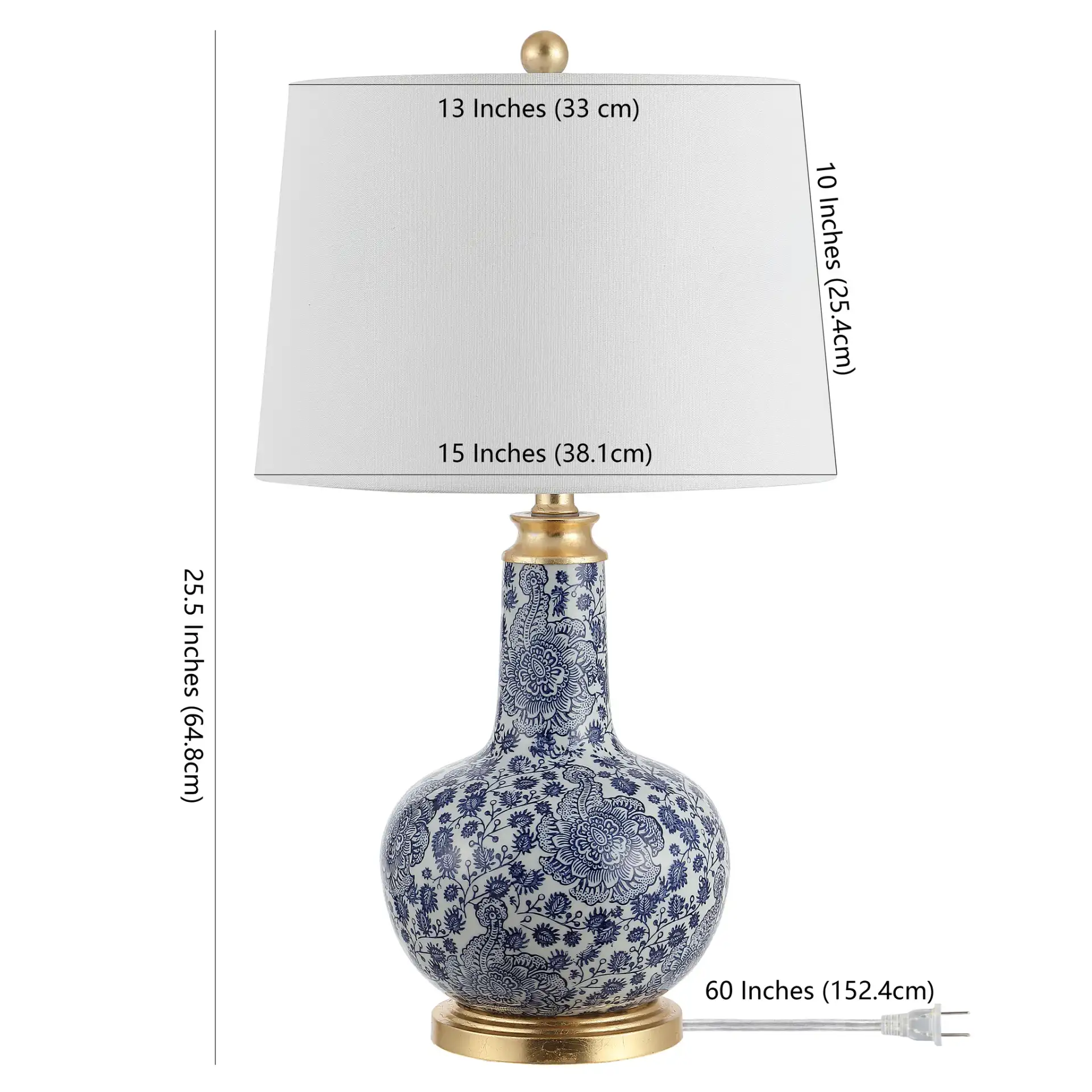 Leia Table Lamp in Blue, detail view