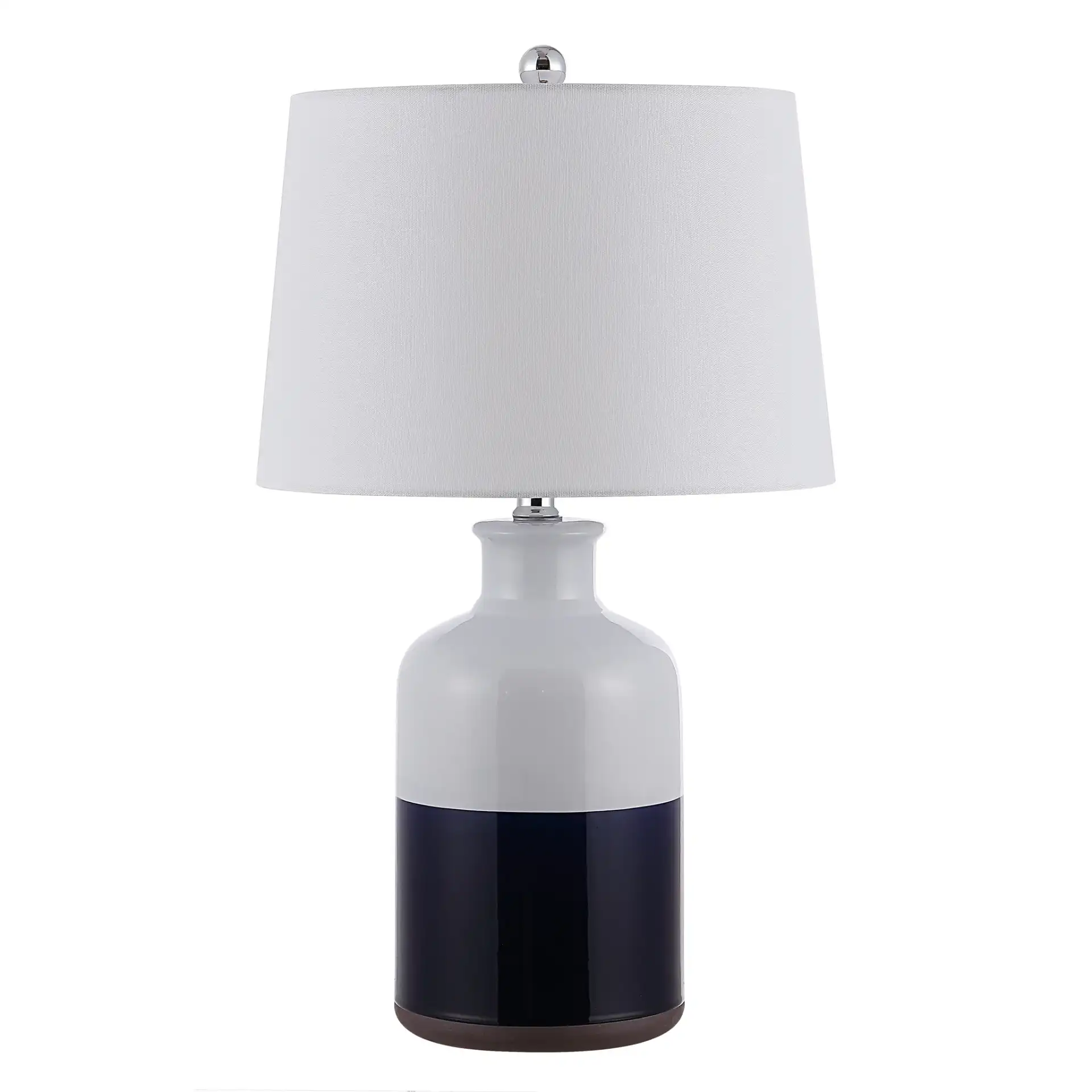 Dani Table Lamp in White / Navy Blue, detail view
