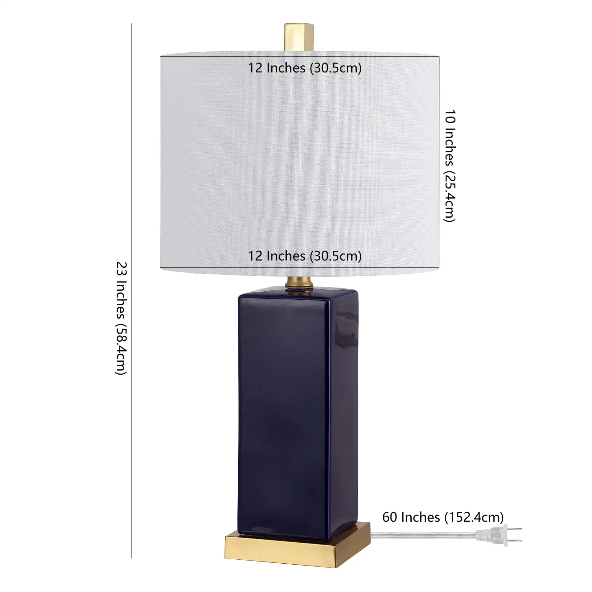 Wendi Table Lamp in Navy Blue, detail view
