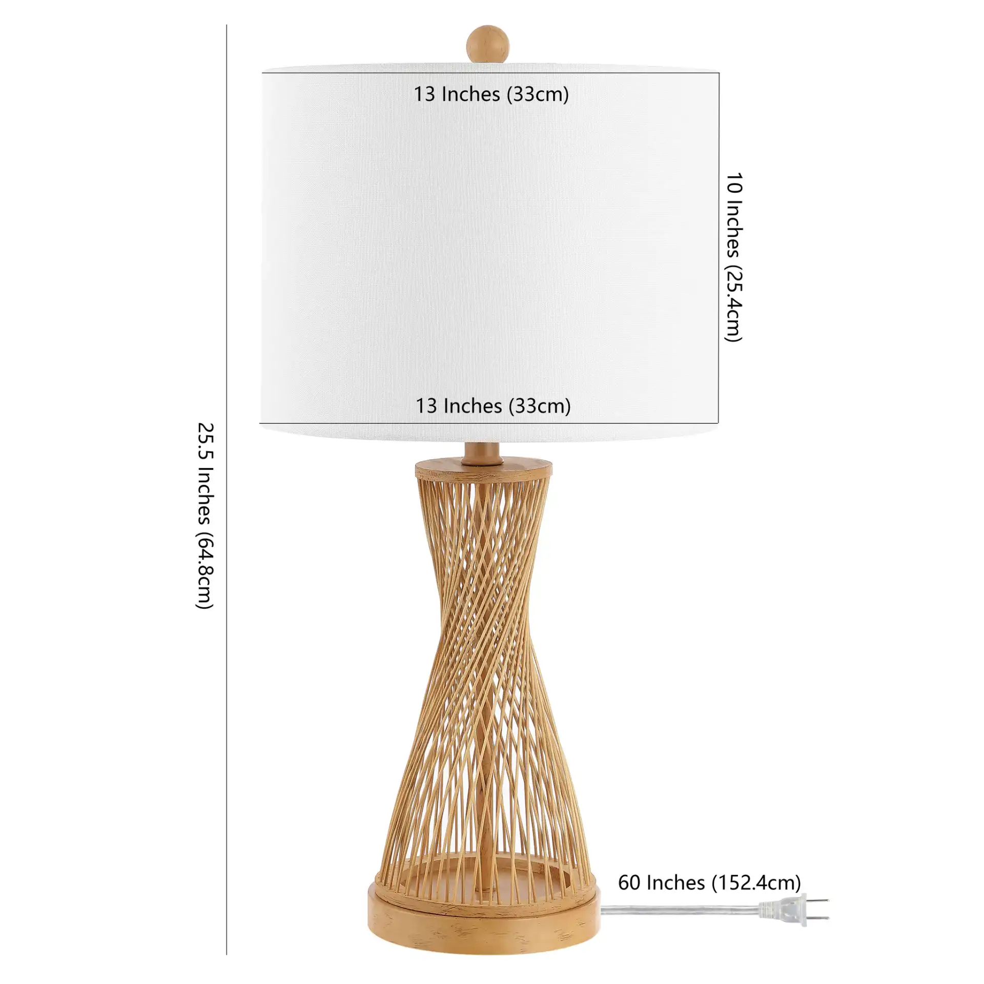 Magnus Table Lamp in Natural, detail view