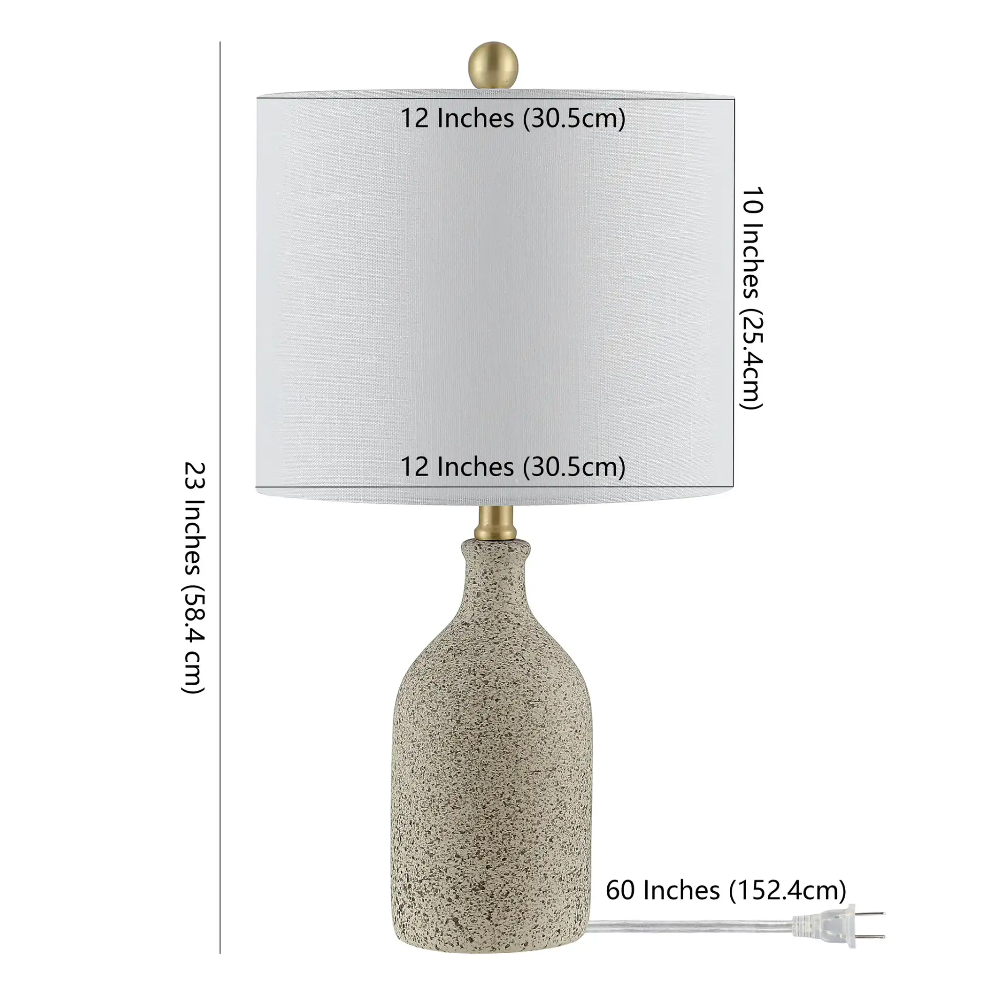 Gunnar Table Lamp in Gray, detail view