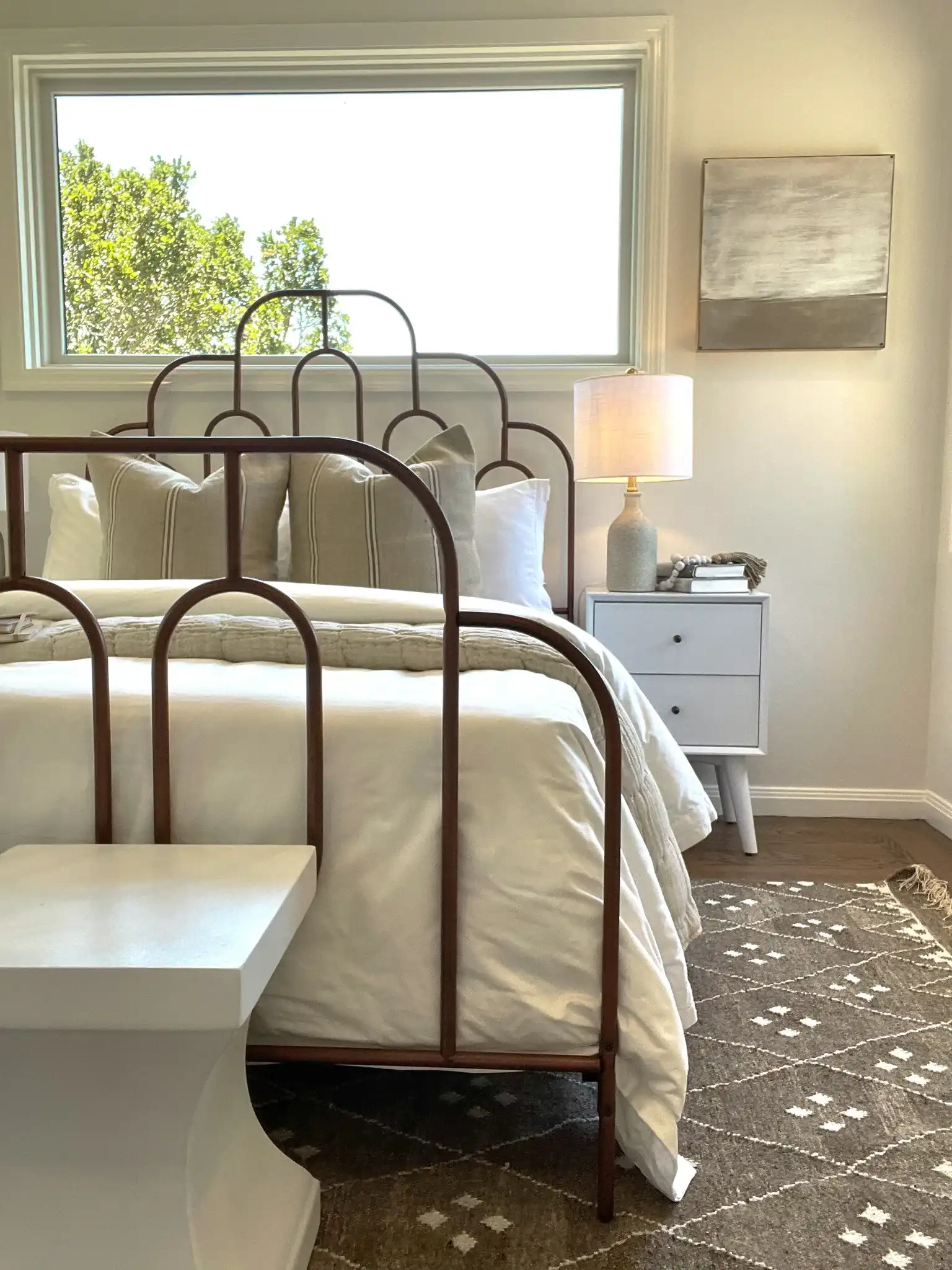 Gunnar Table Lamp in Gray in a styled room