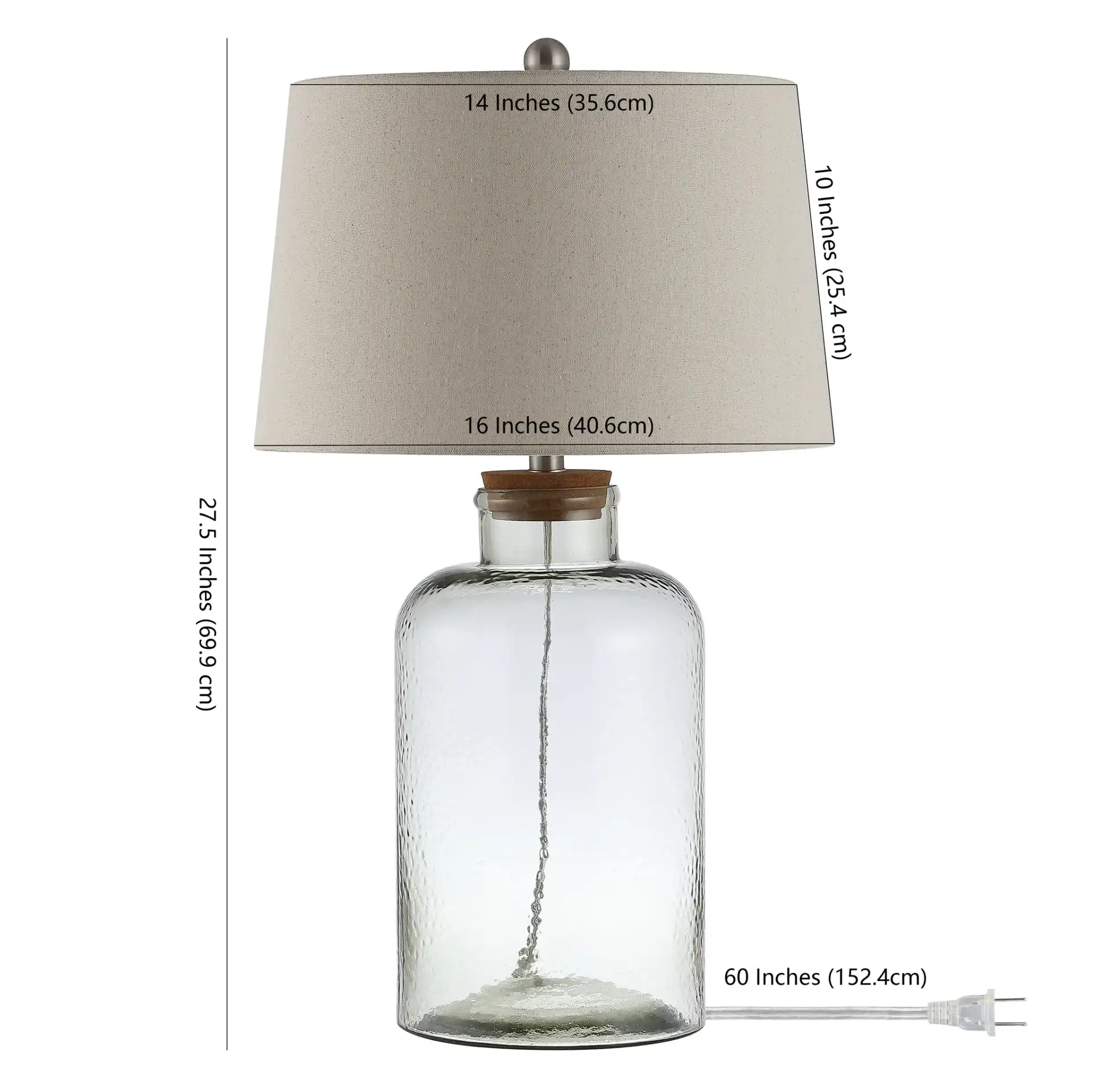 Caden Table Lamp (Set Of 2) in Clear, detail view