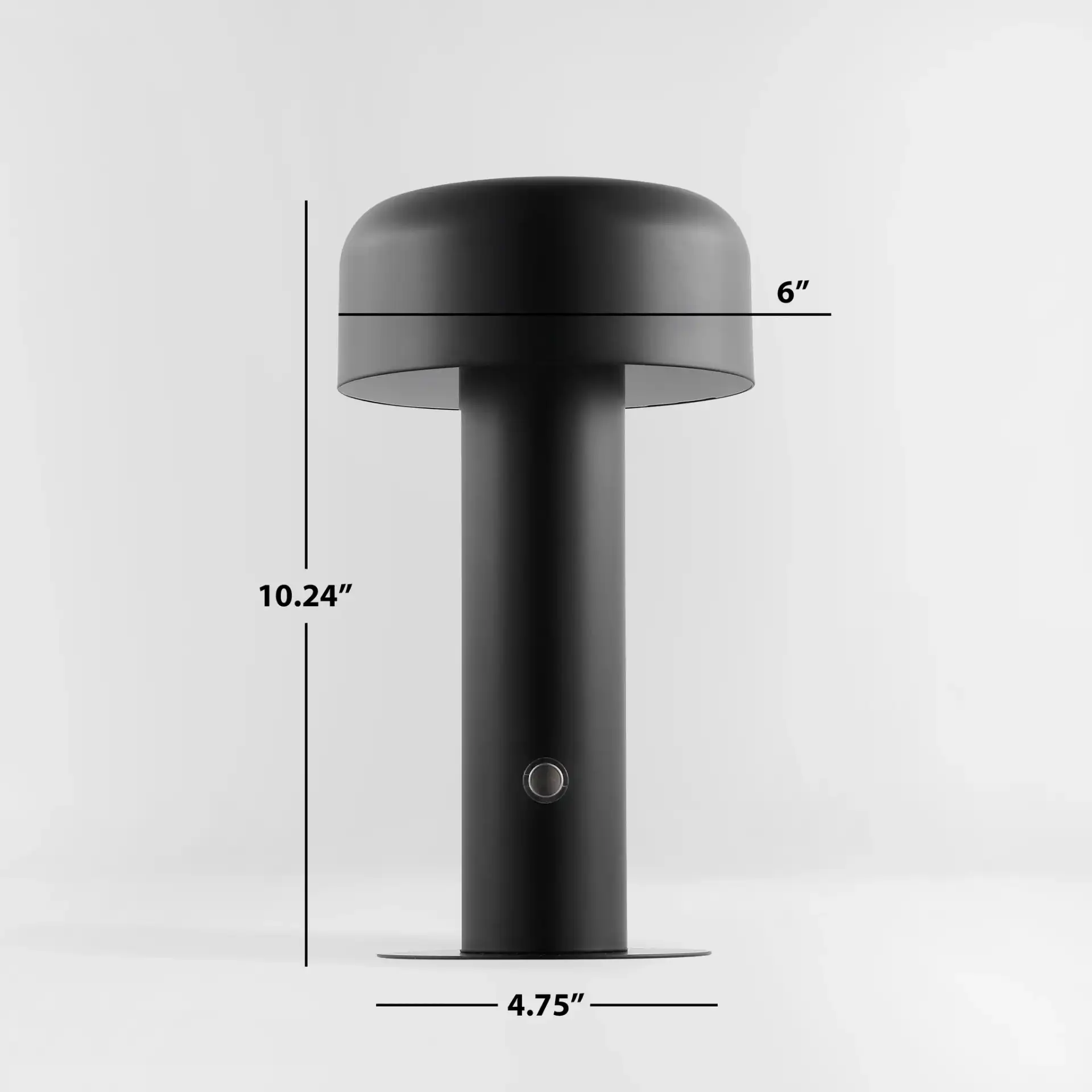 Mayella Rechargeable Led Table Lamp in Black, detail view