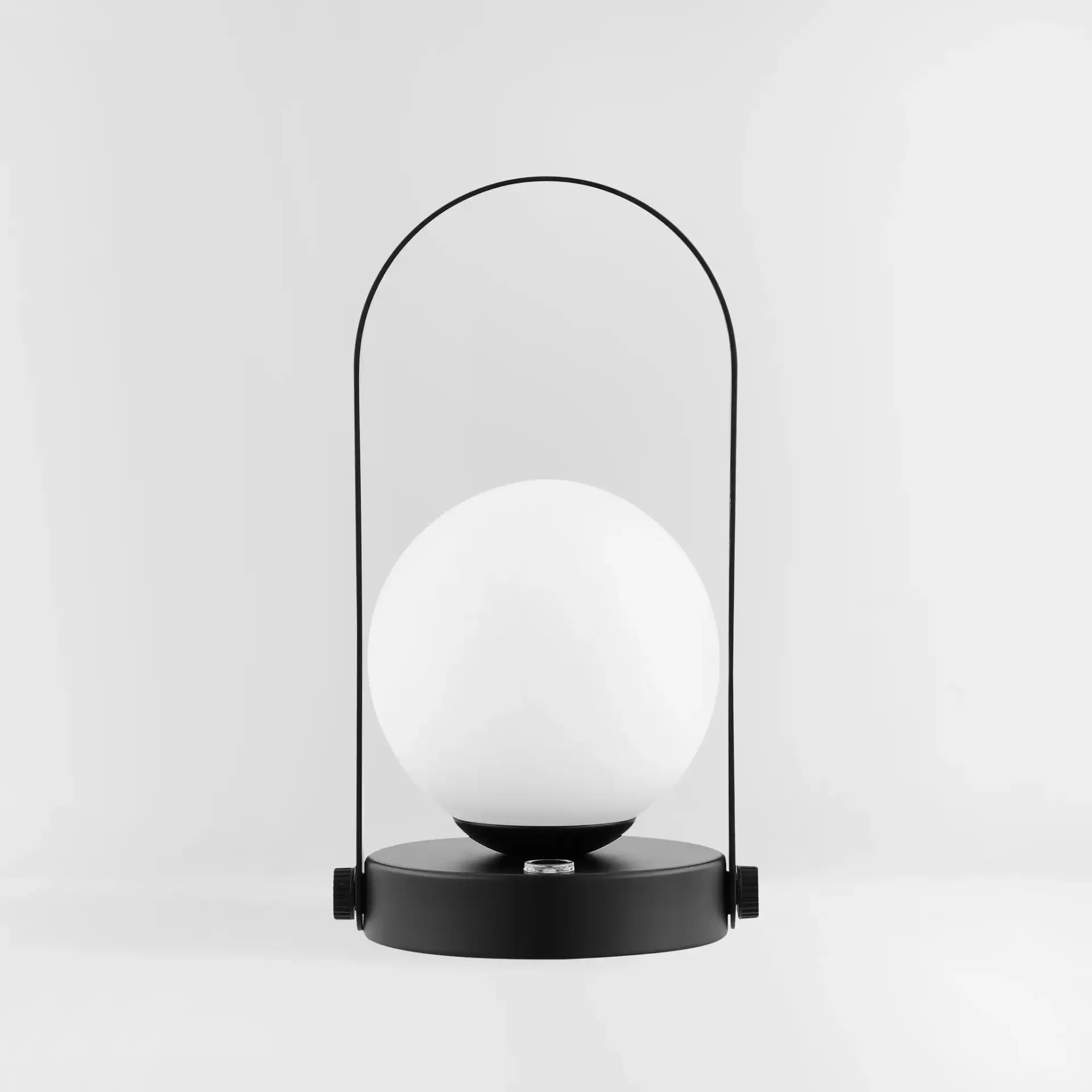 Meira Rechargeable Led Table Lamp in Black, detail view