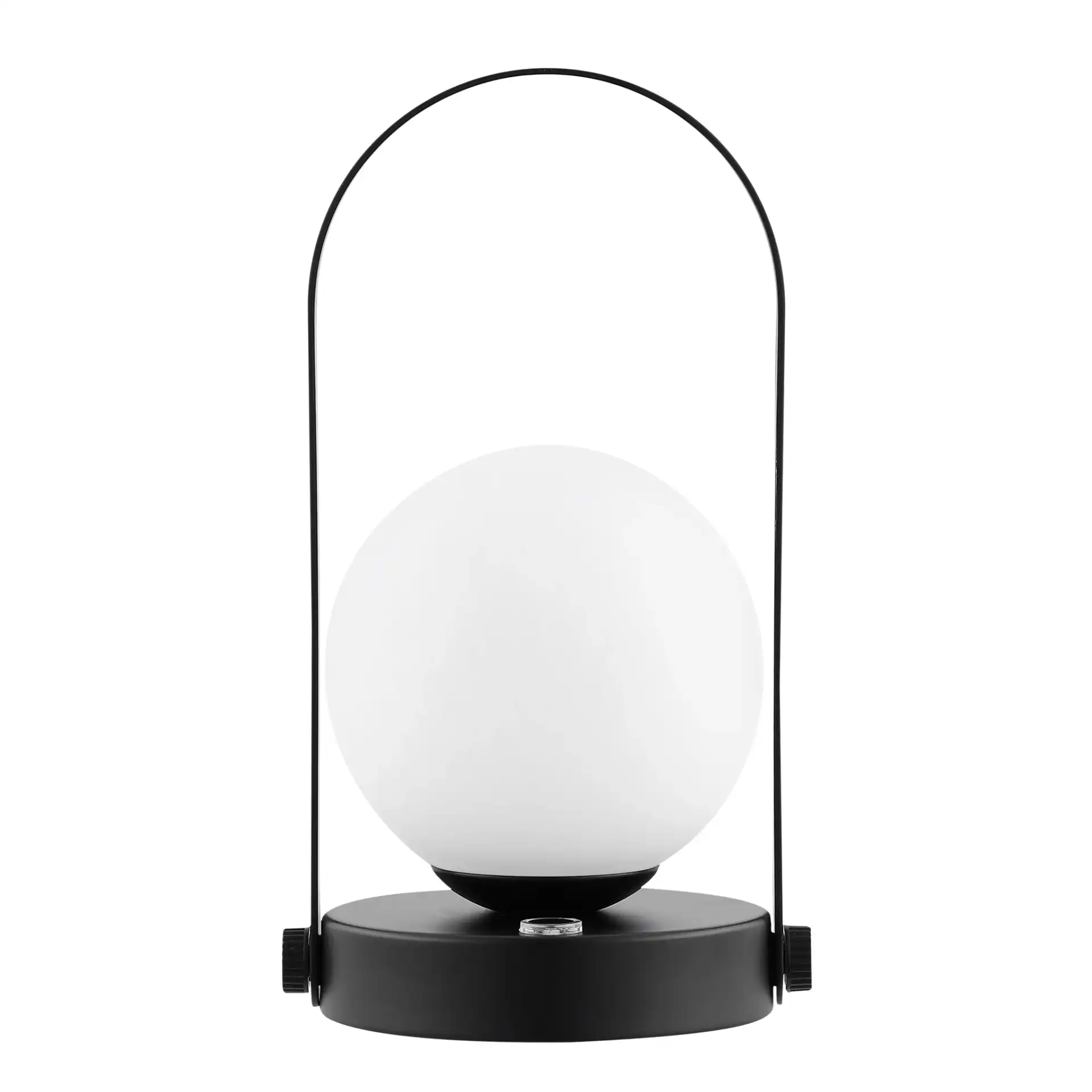 Meira Rechargeable Led Table Lamp in Black, detail view