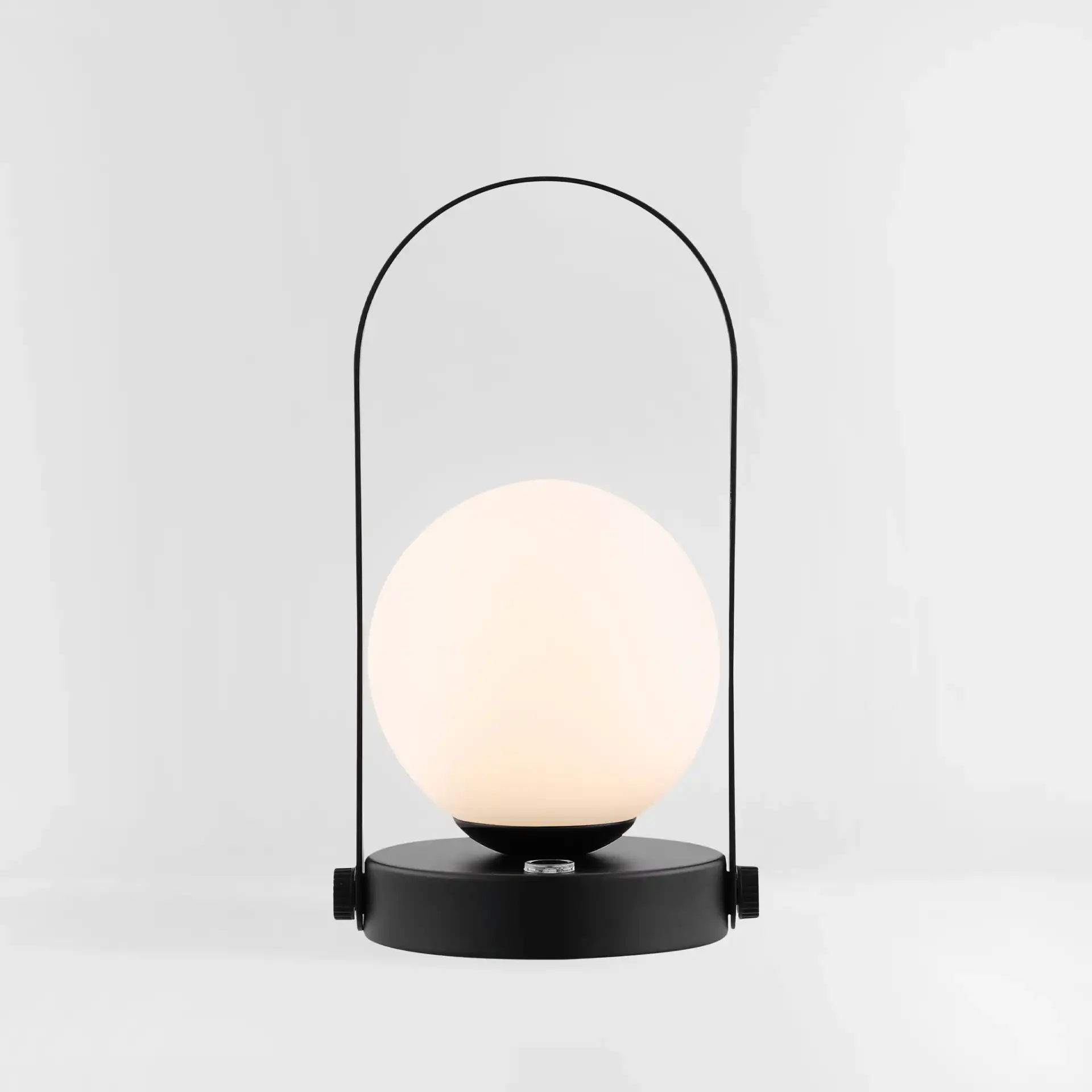 Meira Rechargeable Led Table Lamp in Black, detail view