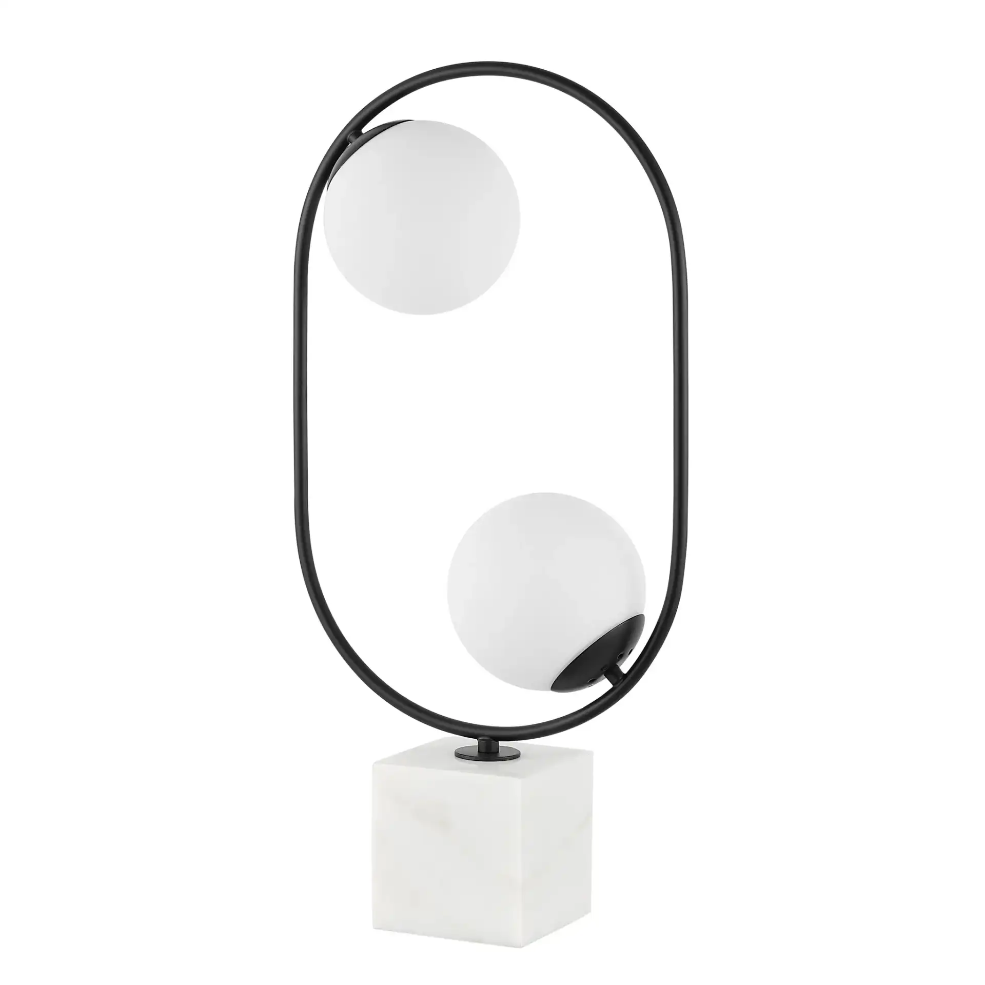 Imrie Table Lamp in White / Black, detail view