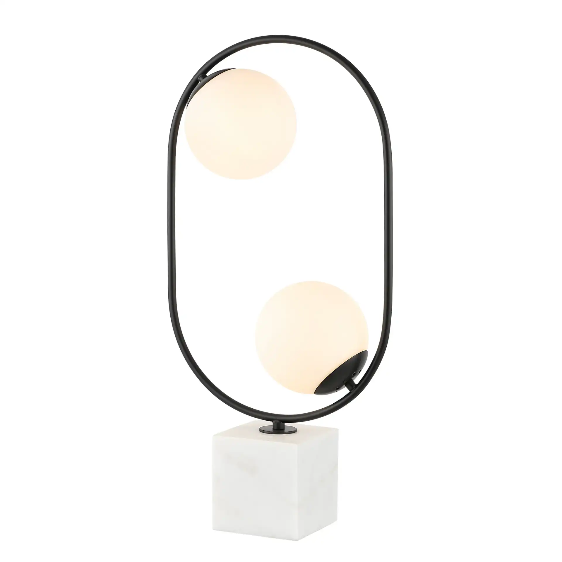 Imrie Table Lamp in White / Black