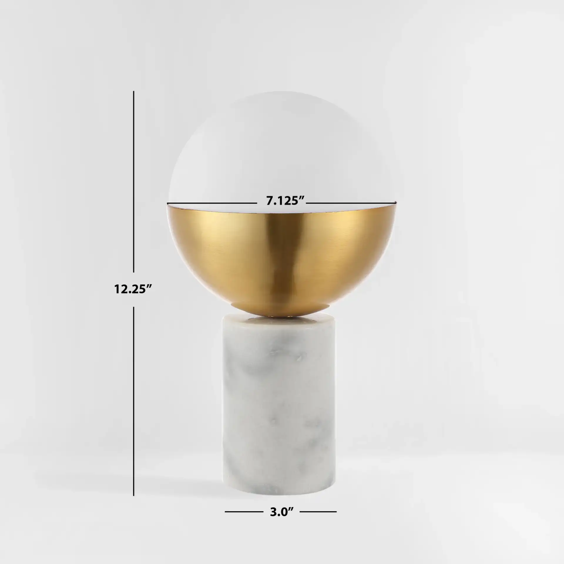 Evolet Table Lamp in Gold / White, detail view