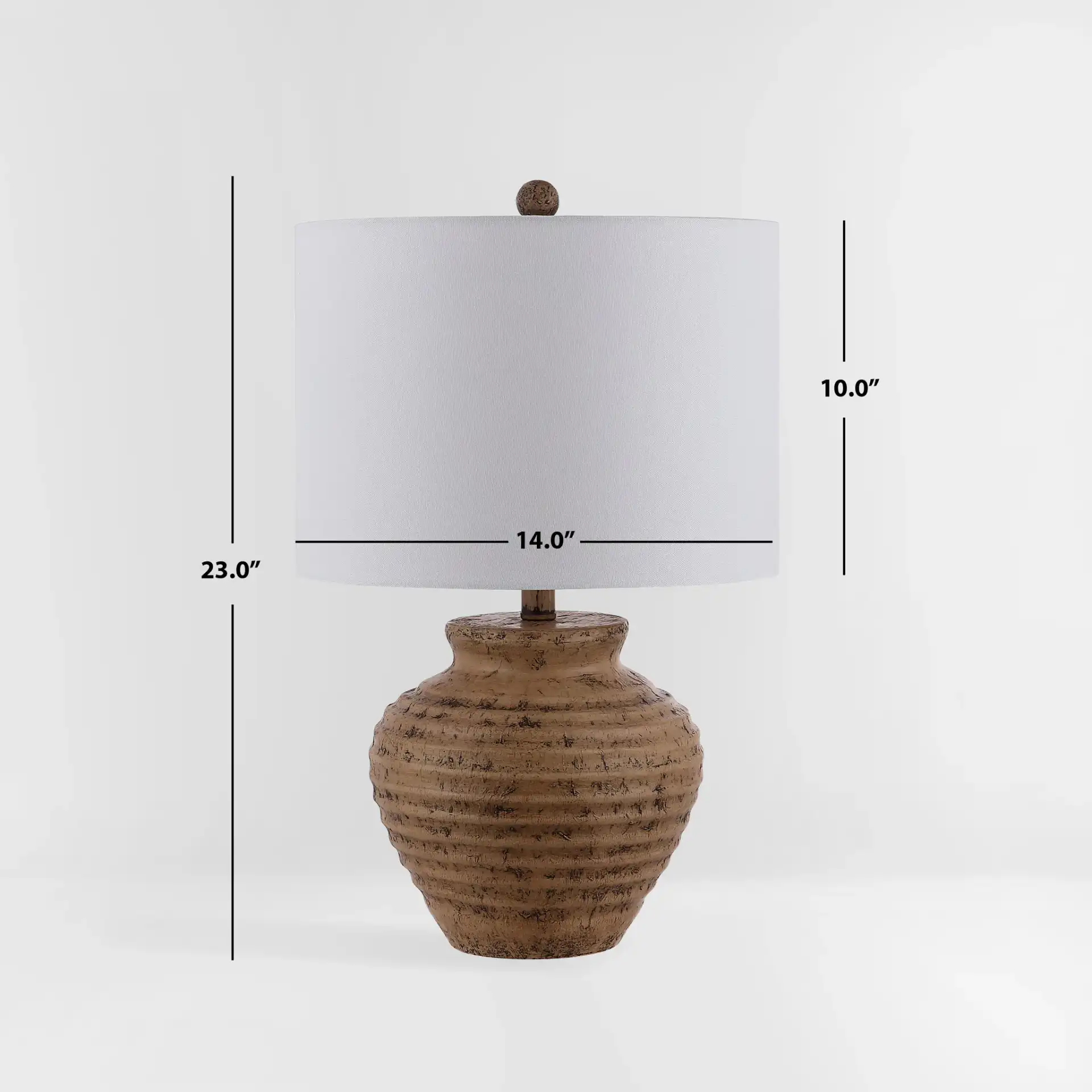 Kamryn Table Lamp in Brown, detail view