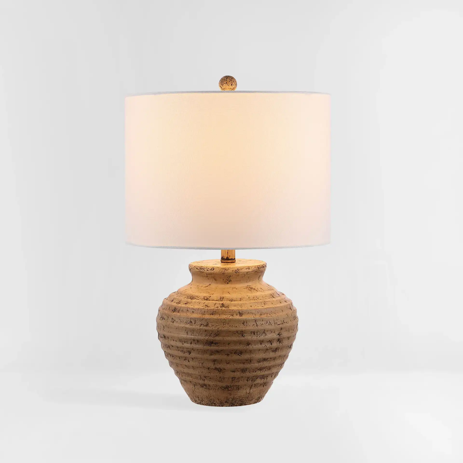 Kamryn Table Lamp in Brown, detail view